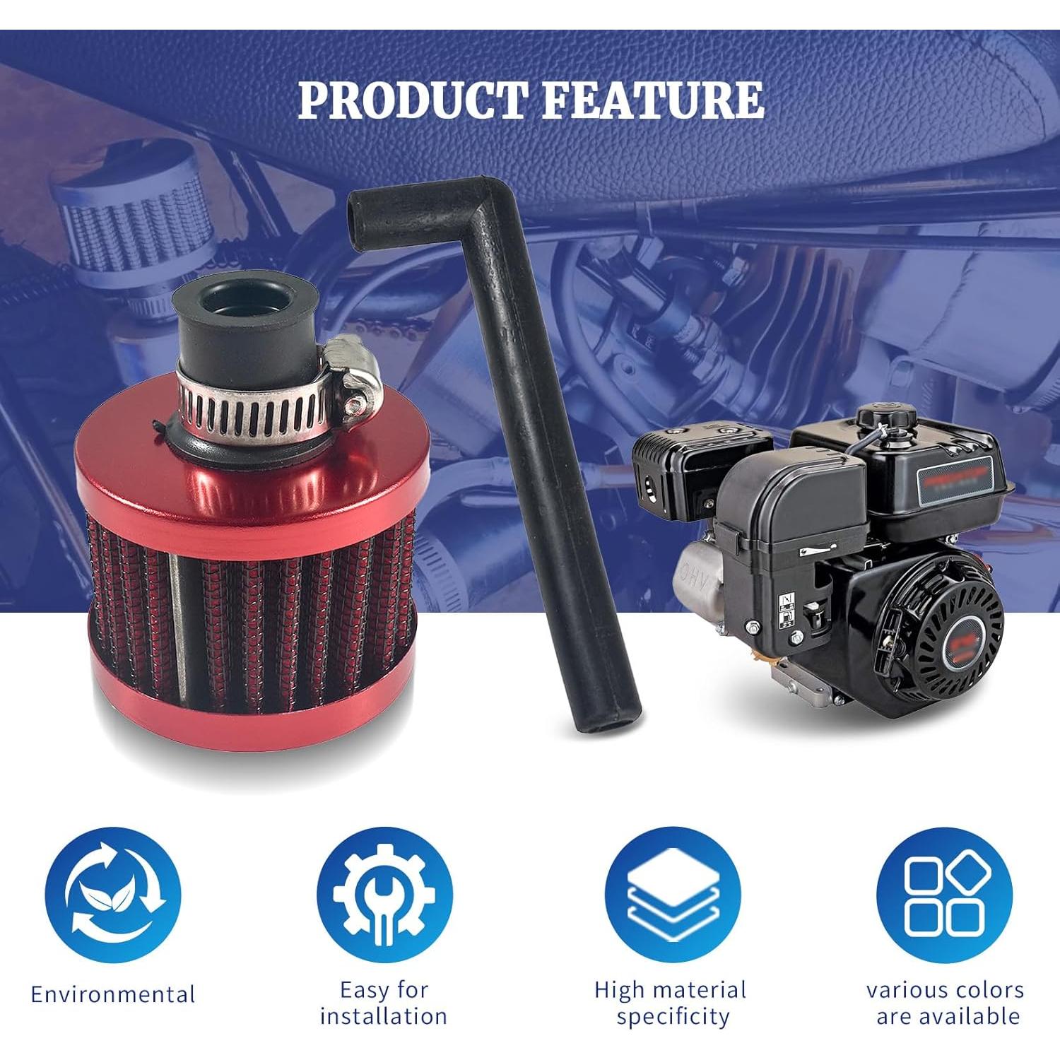 Filtro de aire rojo GOIRTUTSS para motores 5.5/6.5HP