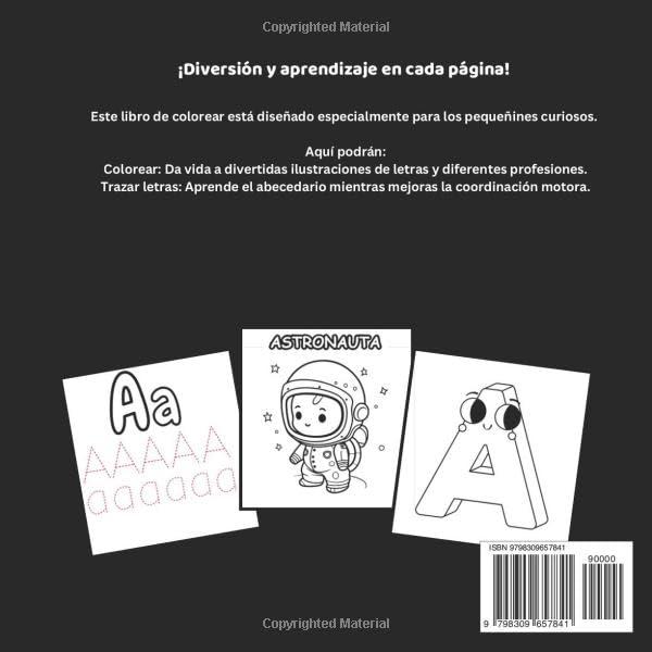 Libro de Colorear: Coloreando el Abecedario de las Professiones