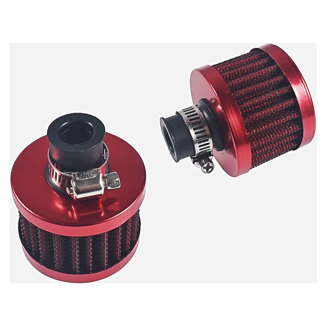 Filtro de Aire Mini Universal HXGXKBQ Rojo 2 Piezas 12mm