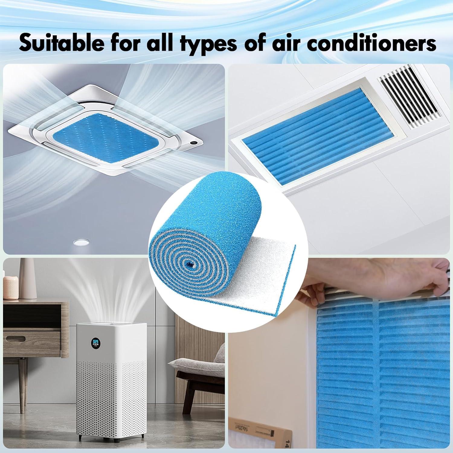 Filtro de Ventilación WAWINY 20x140 cm MERV 8 Triple Filtración