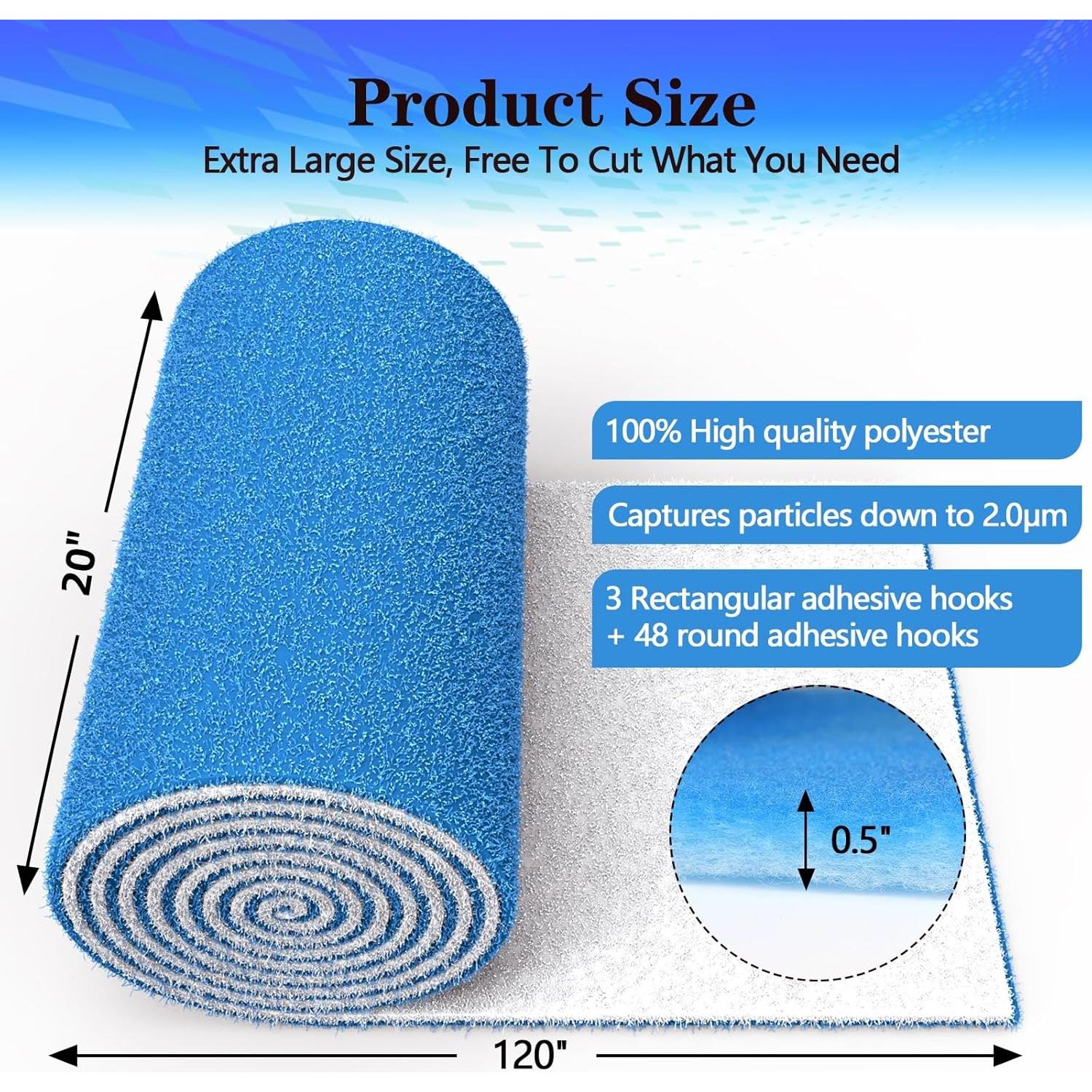 Filtro de Ventilación de Aire MAXTBEE 20x120 cm MERV 8 Cortable