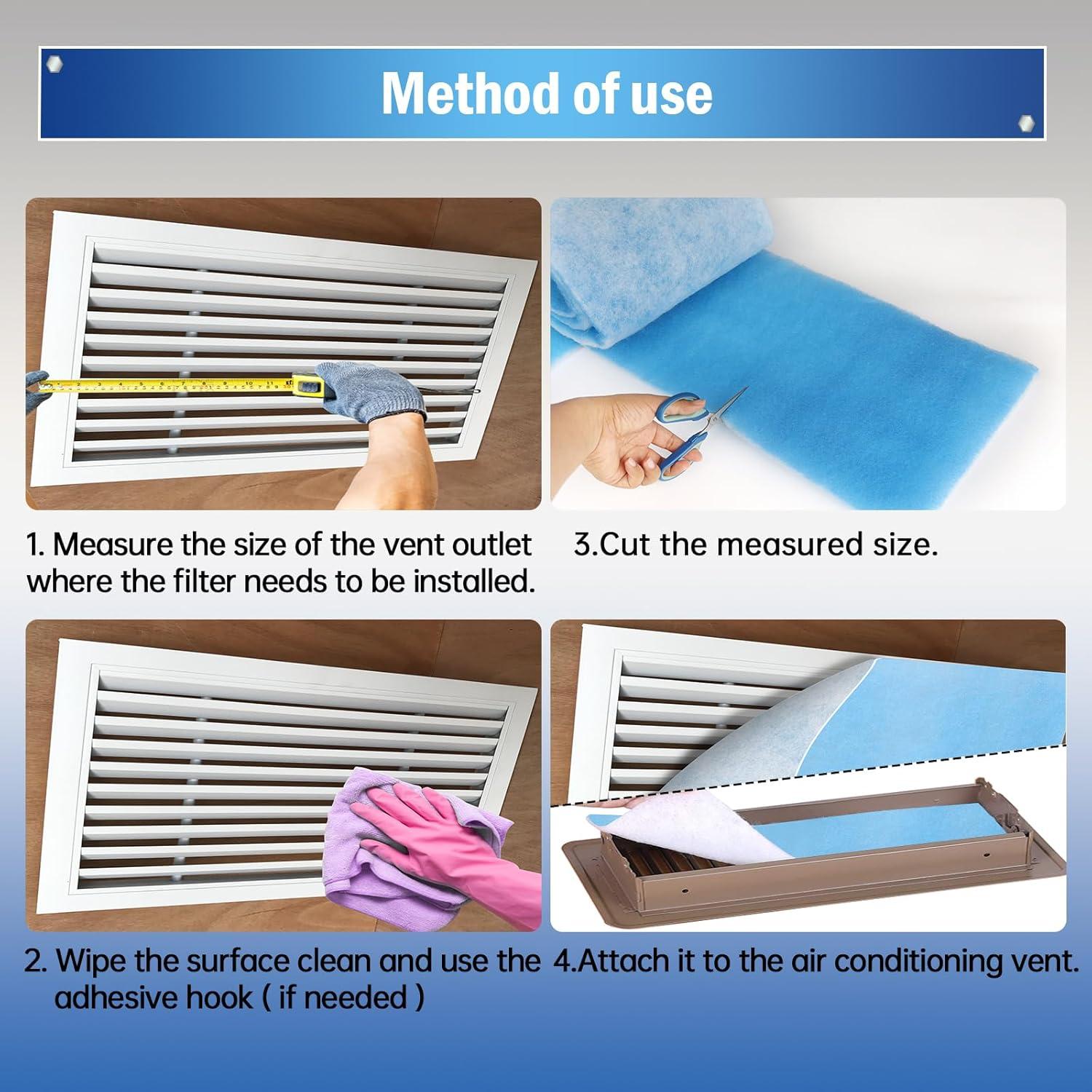 Filtro de Ventilación de Aire MAXTBEE 20x120 cm MERV 8 Cortable