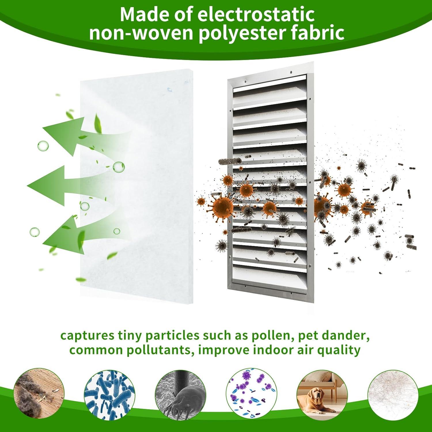 Filtro de Aire BBJARESKY 20x100 cm, Algodón, Cortar a Medida