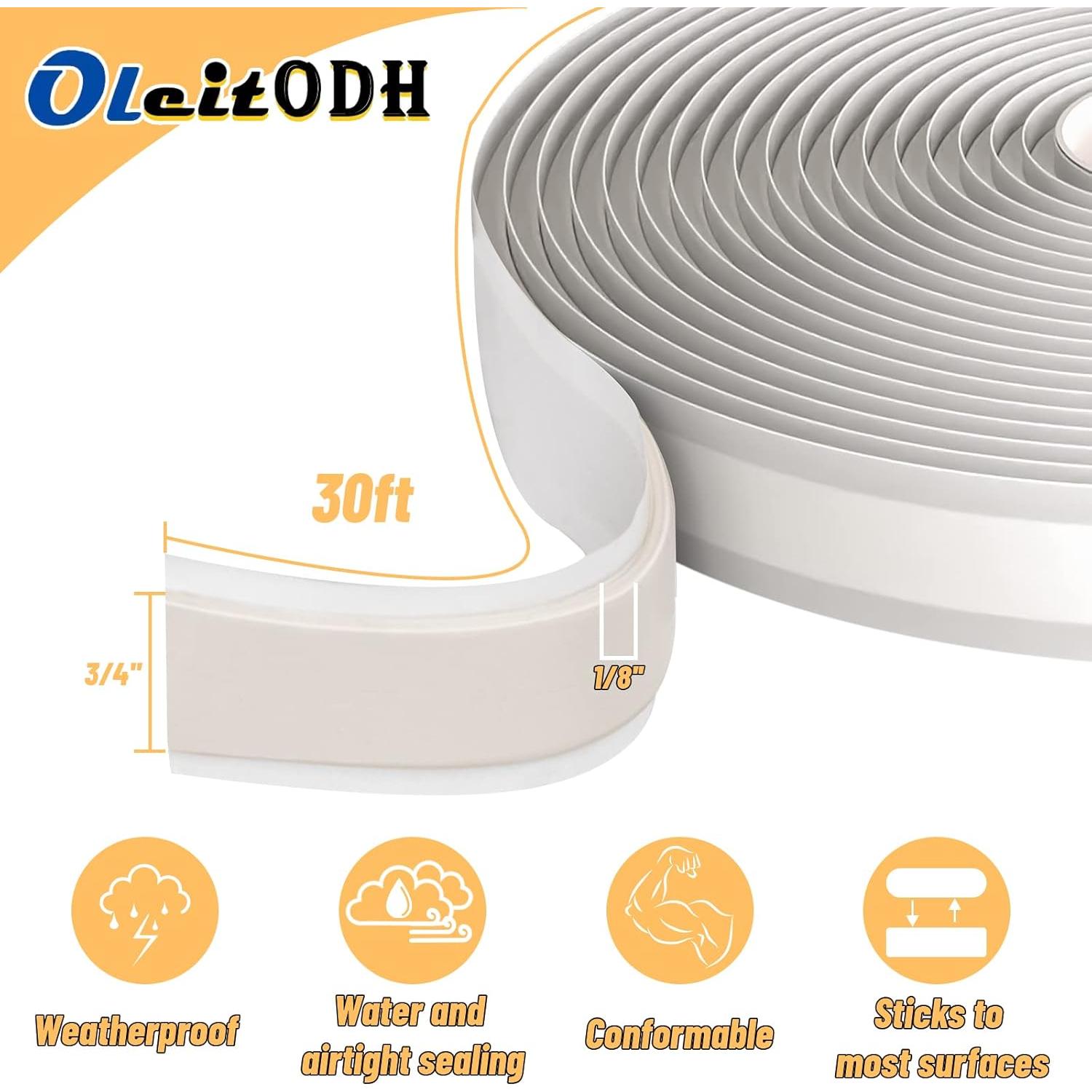 Paquete de 4 cintas de sellado de butilo Oleitodh 1.9 cm x 9.14 m