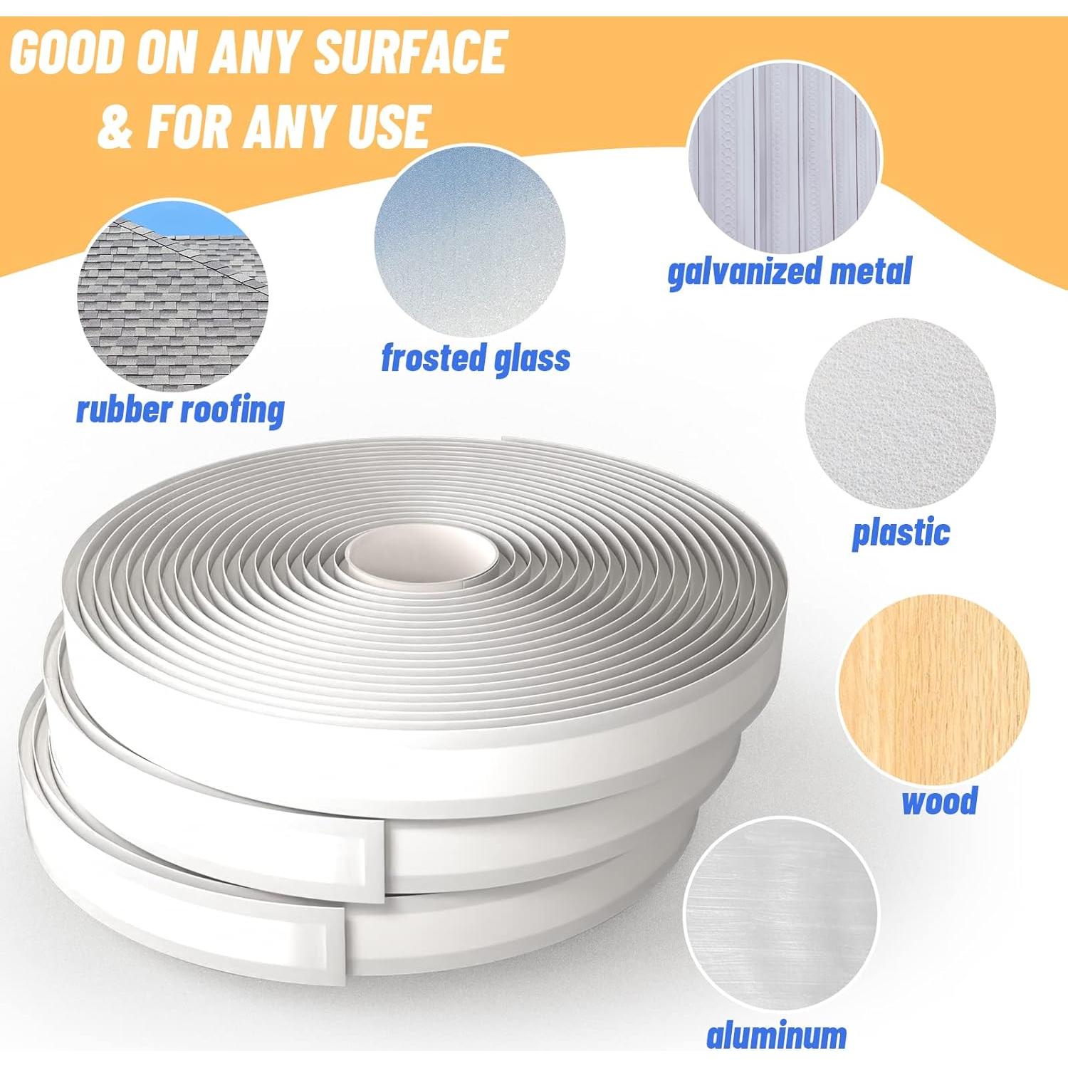 Paquete de 4 cintas de sellado de butilo Oleitodh 1.9 cm x 9.14 m