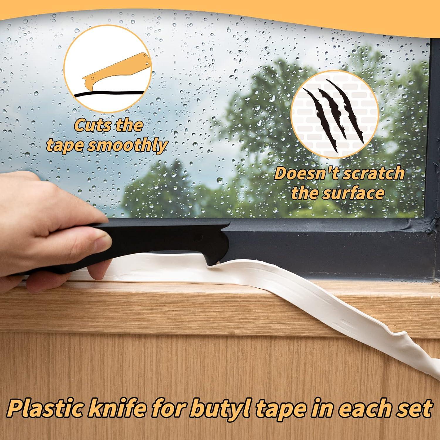 Paquete de 4 cintas de sellado de butilo Oleitodh 1.9 cm x 9.14 m