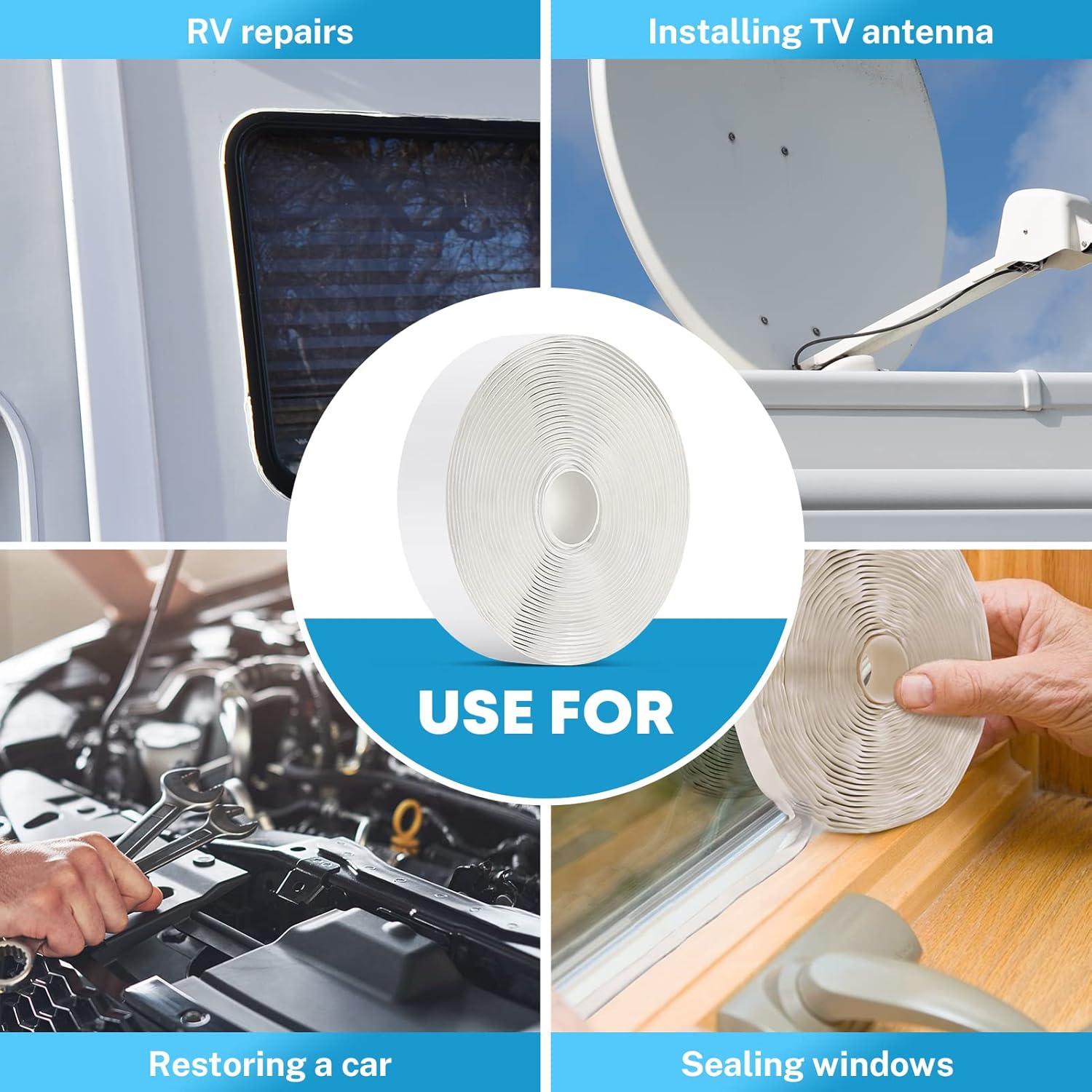 Cinta Selladora de Butilo Kohree Blanca 0.32 cm x 1.9 cm x 9.14 m