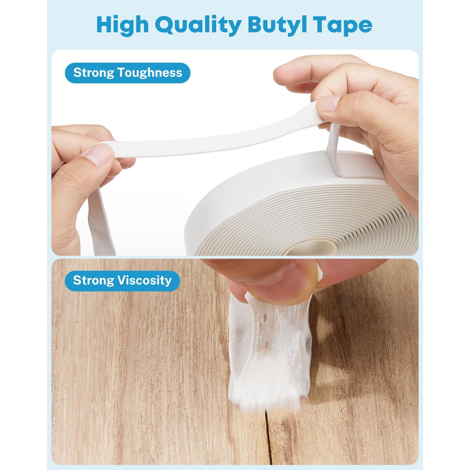 Cinta Butílica Kohree Blanca 4 Paquete 0.32cm x 1.9cm x 9.14m