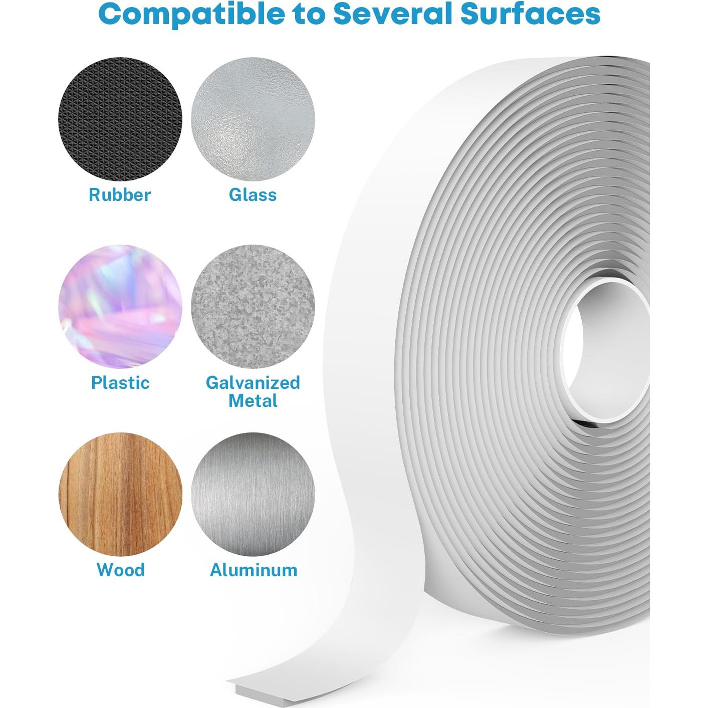 Cinta Butílica Kohree Blanca 4 Paquete 0.32cm x 1.9cm x 9.14m