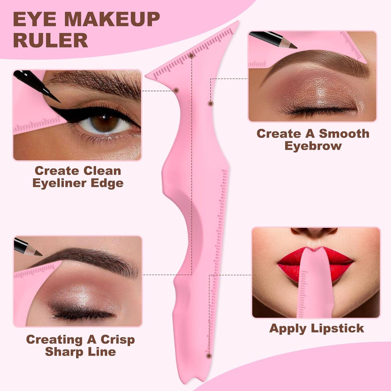 4 Plantillas de Delineador IDDFEVE para Ojos de Gato - Rosa