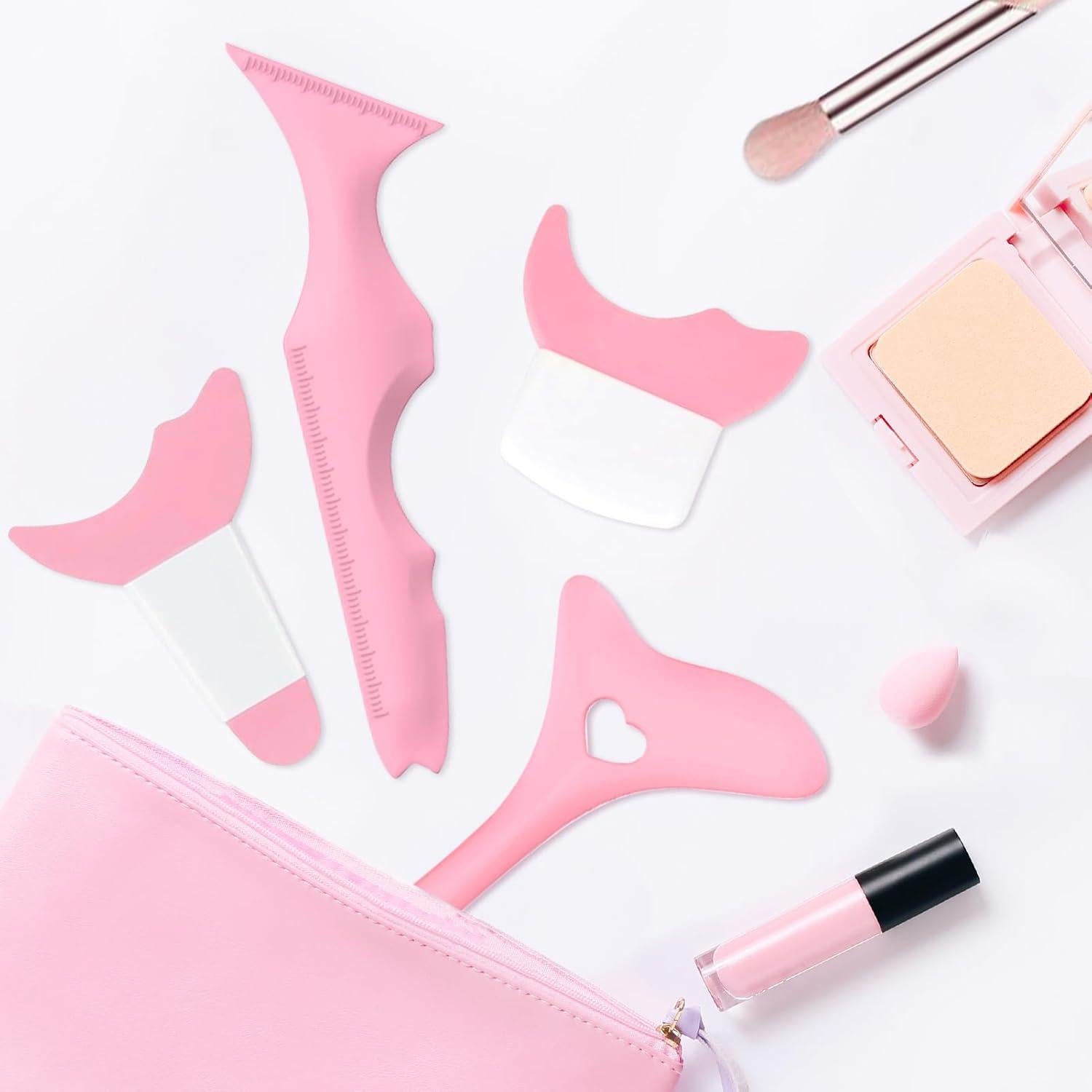 4 Plantillas de Delineador IDDFEVE para Ojos de Gato - Rosa