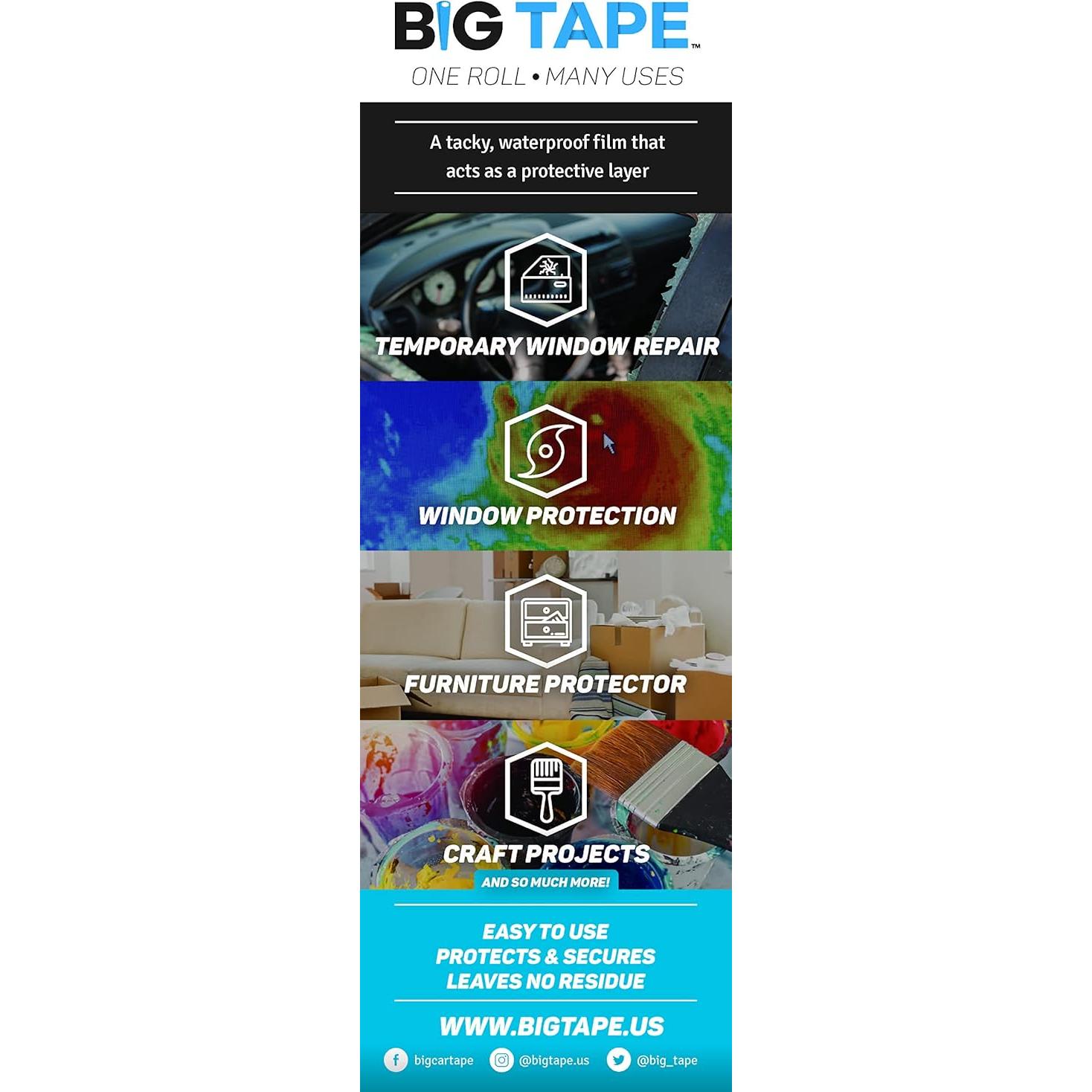 Cinta Plástica Impermeable Gran Cinta 3.66 m x 44.45 cm