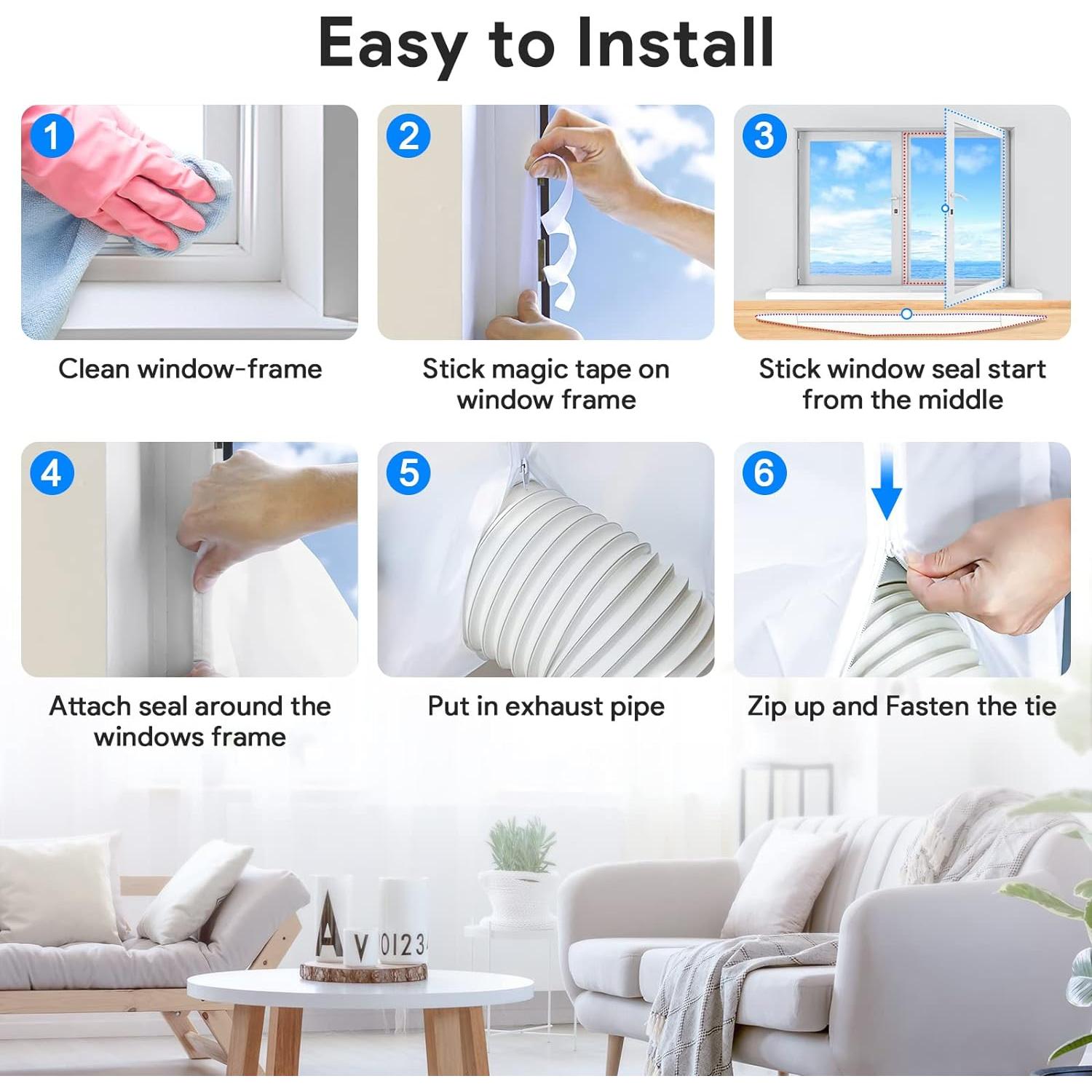 Sello Universal para Ventanas Gruntbear 300cm para AC Portátil