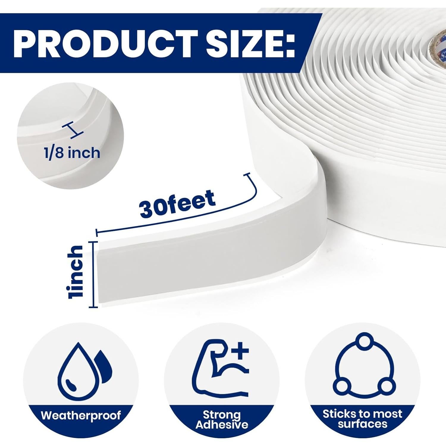 Cinta Selladora de Butilo ADHES 1" x 9.14m para Reparaciones