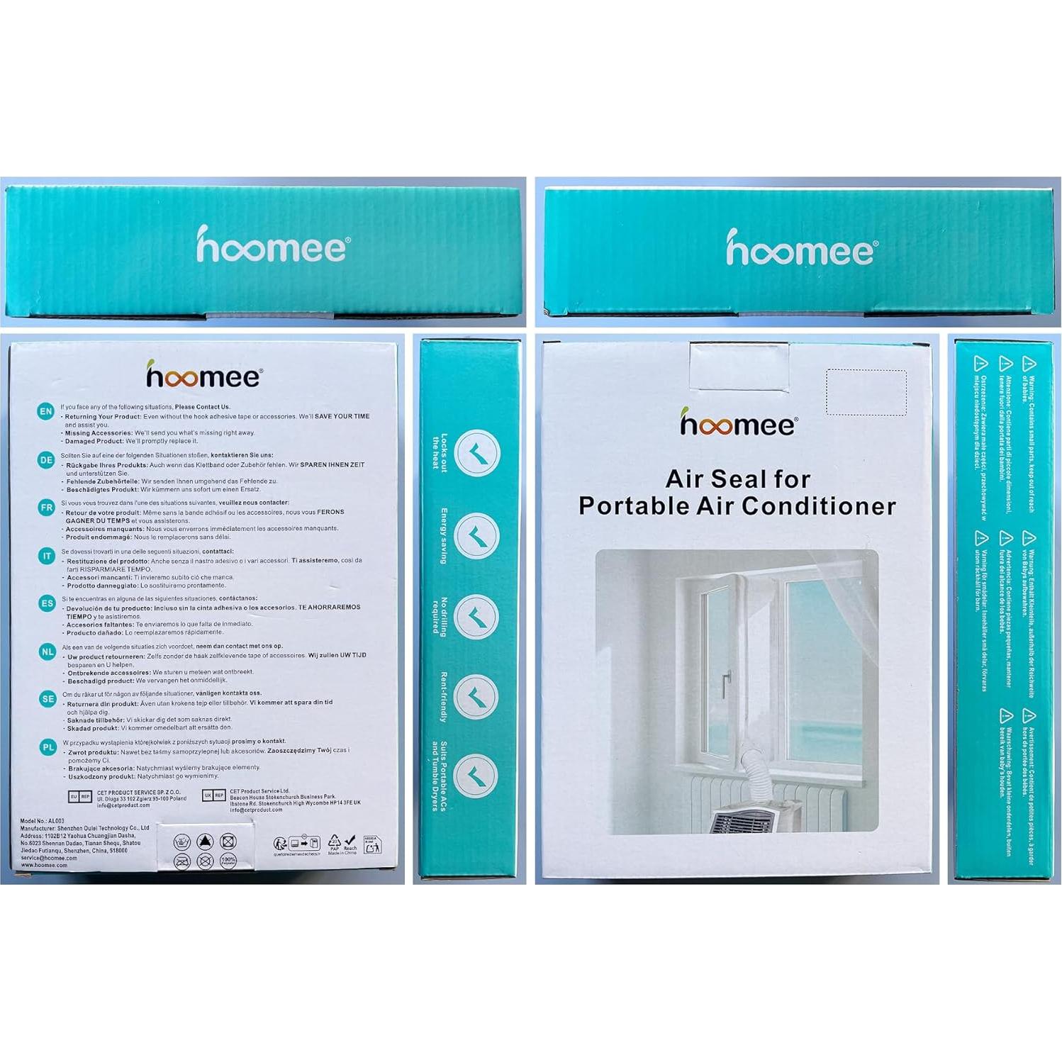 Sello Universal de Ventana HOOMEE 400 cm para Aire Acondicionado