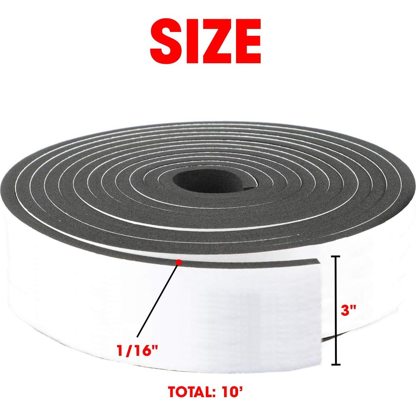 Tira de espuma de neopreno Dualplex 7.62 cm x 3.05 m - Aislante