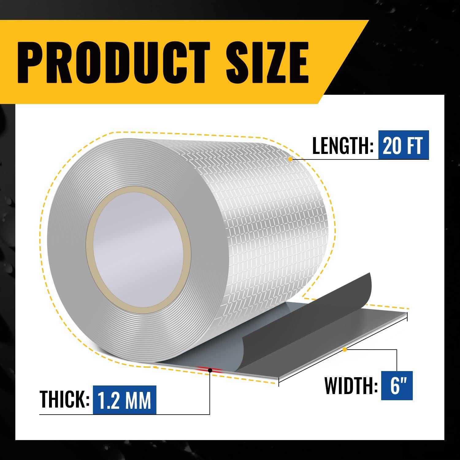 Cinta Butílica de Aluminio VIVIDA 15 cm x 6 m (1 Roll)