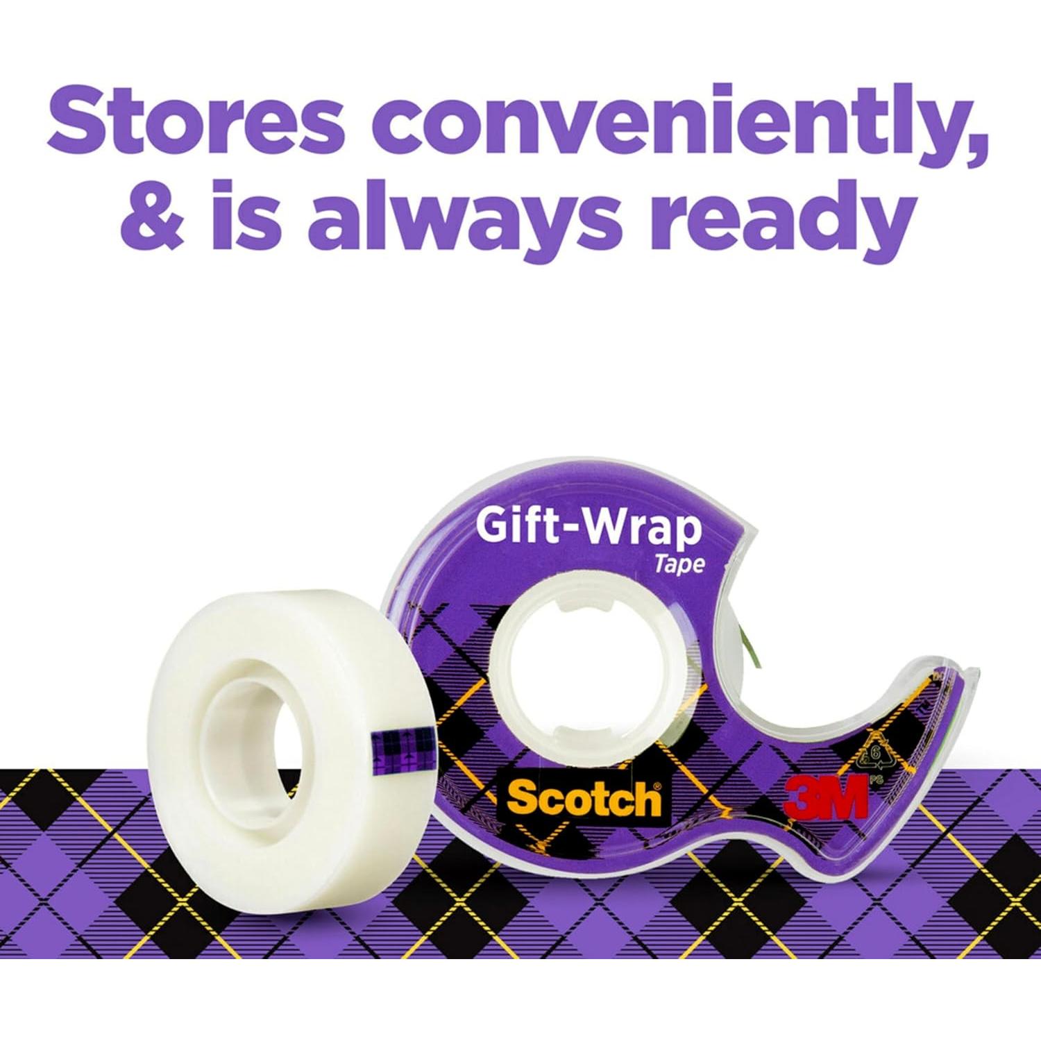 Cinta de Regalo Scotch Transparente 6 Rollos 1.9 cm x 165 m