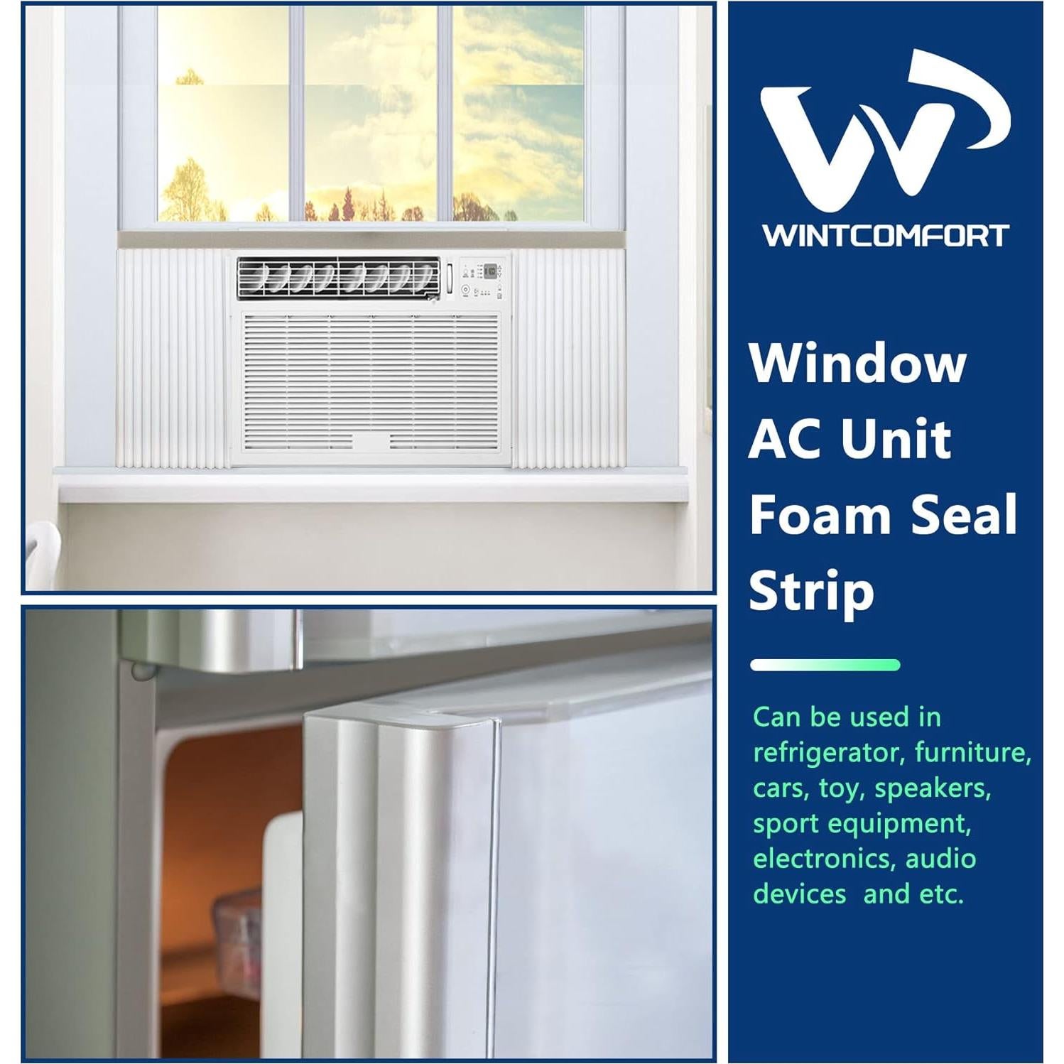 Tira de sellado de espuma Wintcomfort 5 cm x 2.5 cm 1.98 m