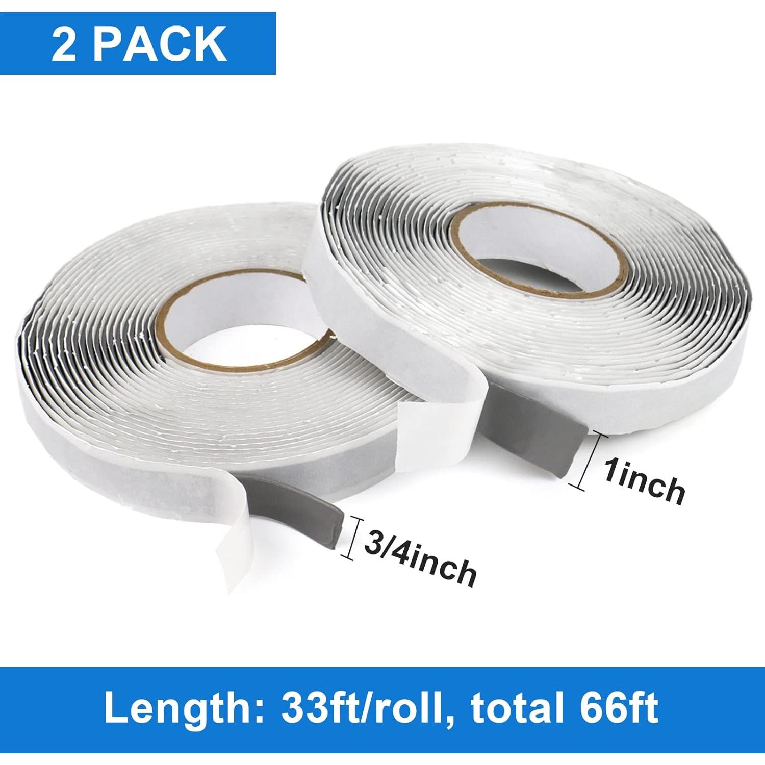 Cinta Selladora de Butilo BOMEI Pack 2, 1/8" y 3/4" x 9.14m