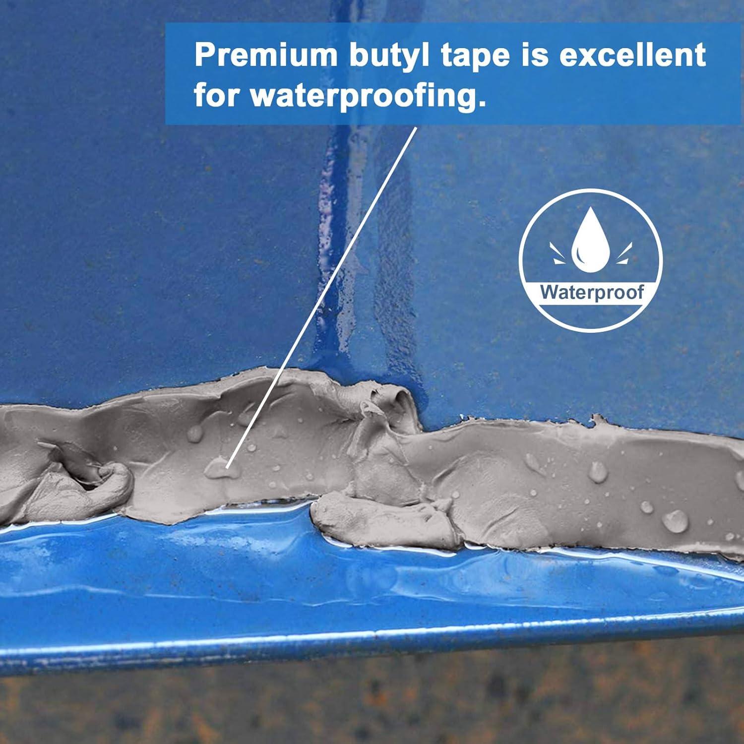 Cinta Selladora de Butilo BOMEI Pack 2, 1/8" y 3/4" x 9.14m