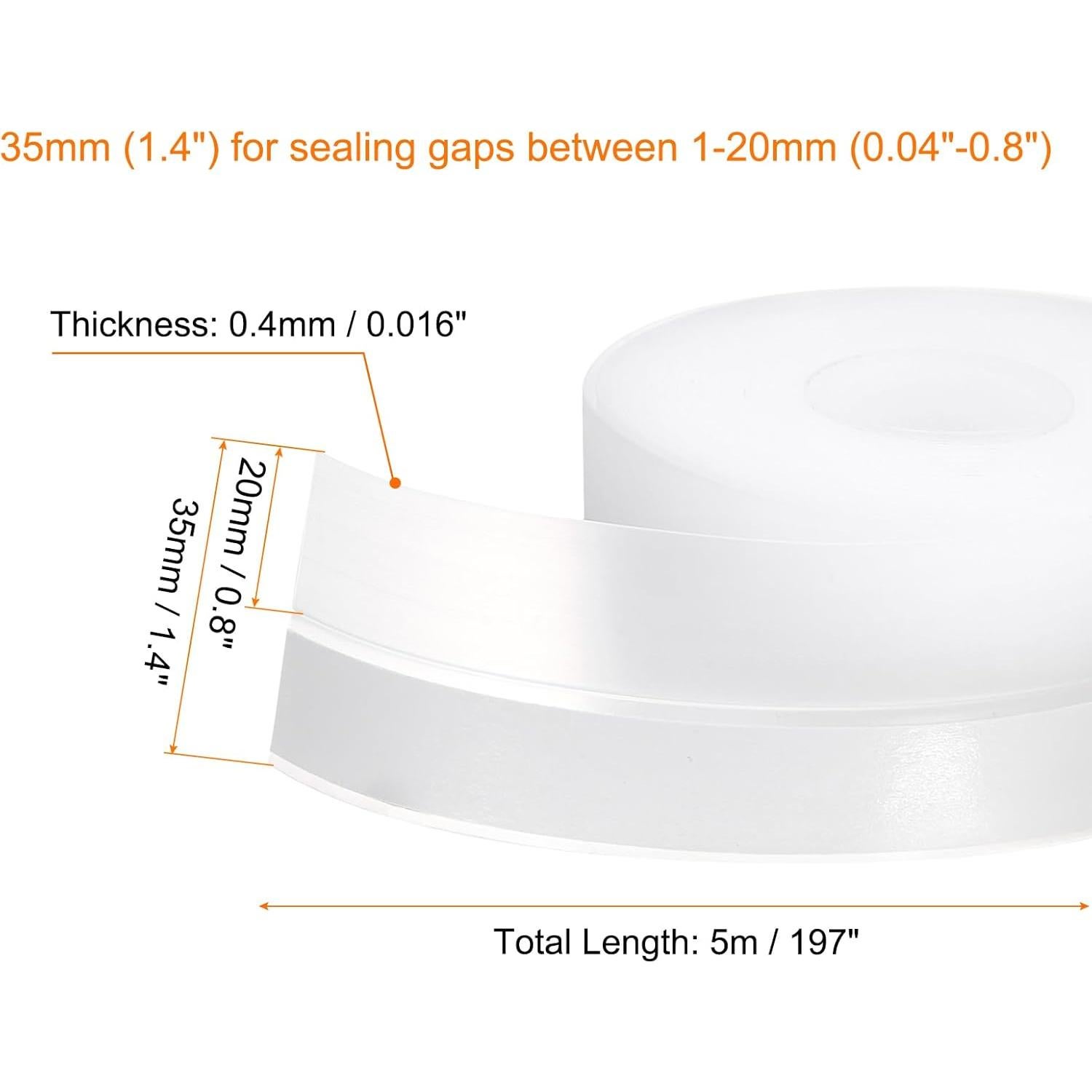 Sello de Aislamiento de Puerta HARFINGTON 5m x 35mm TPE Transparente