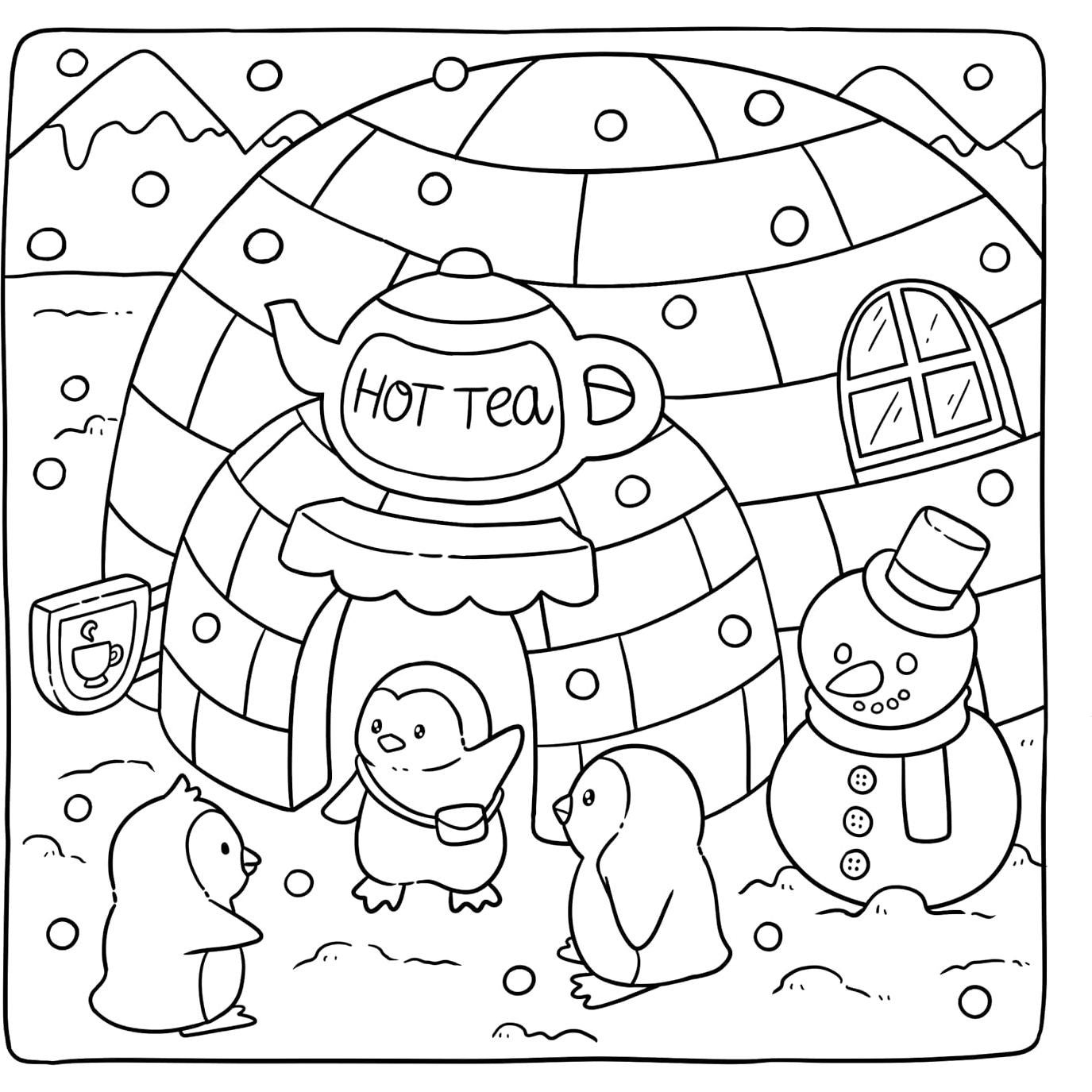 Adorable Shop: Cute & Simple Coloring Book for Adults and Kids Featuring the Joyful Daily Life of Animal Characters