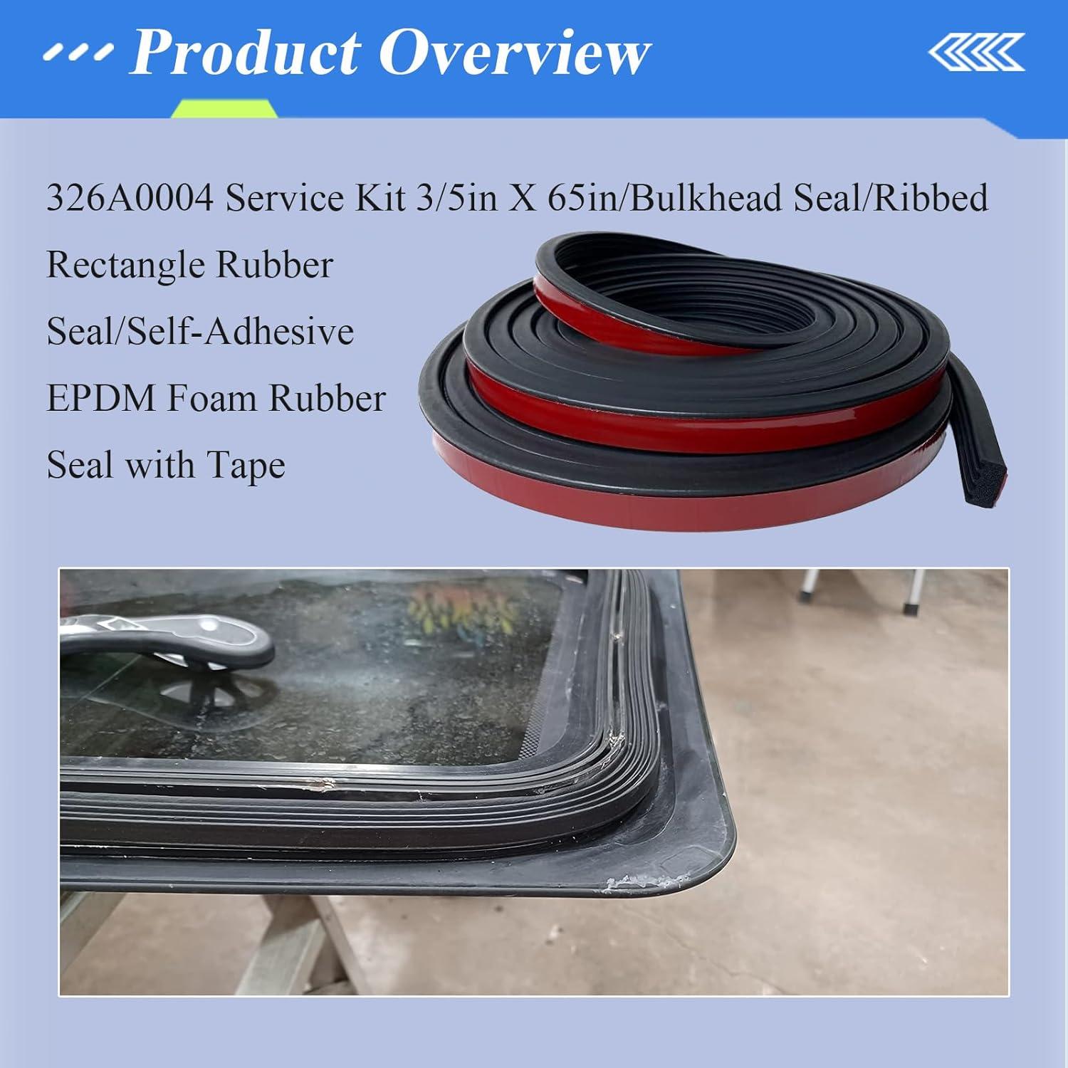 Kit de Servicio Sello de Goma Estriado Ctuoptuo 1.65m Negro