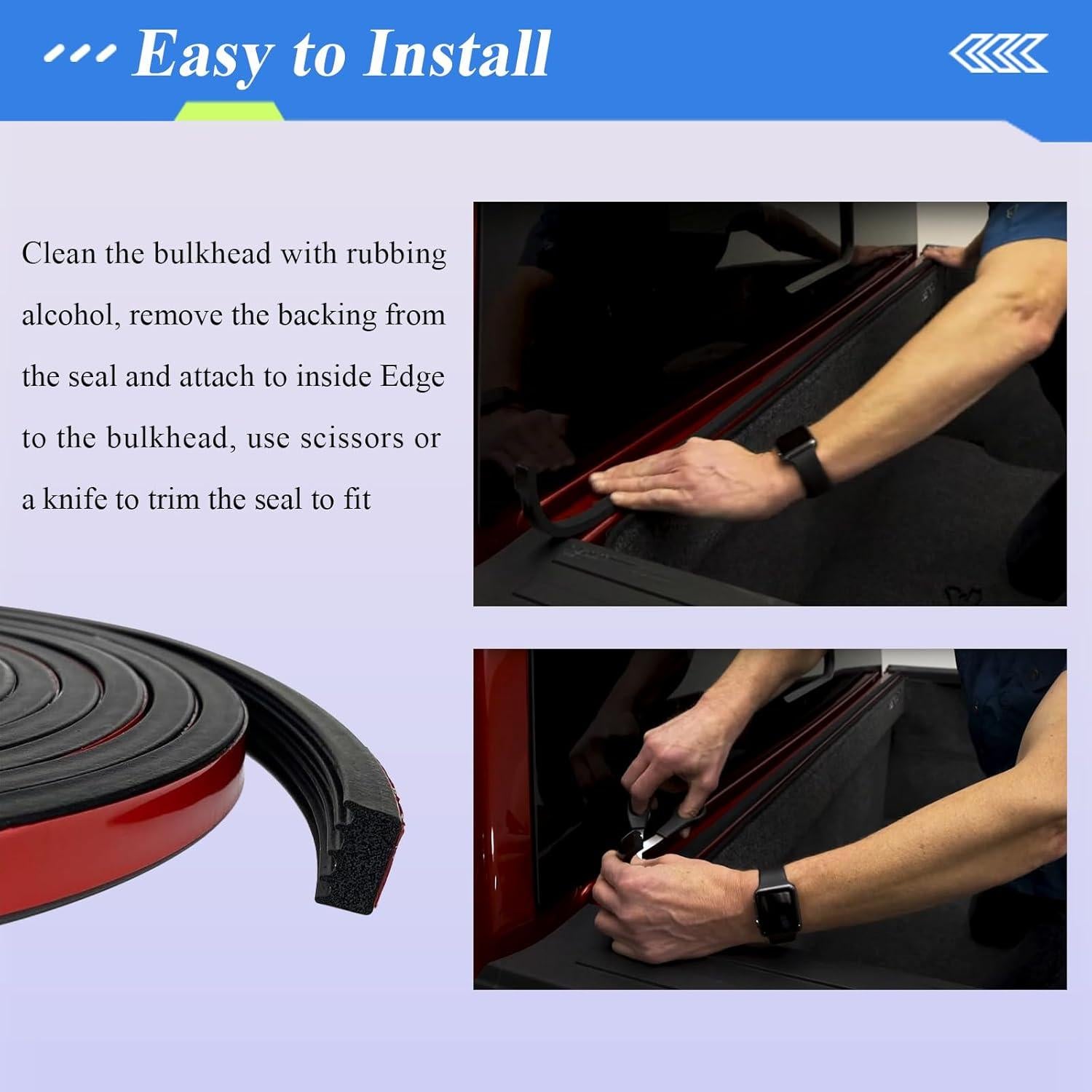 Kit de Servicio Sello de Goma Estriado Ctuoptuo 1.65m Negro