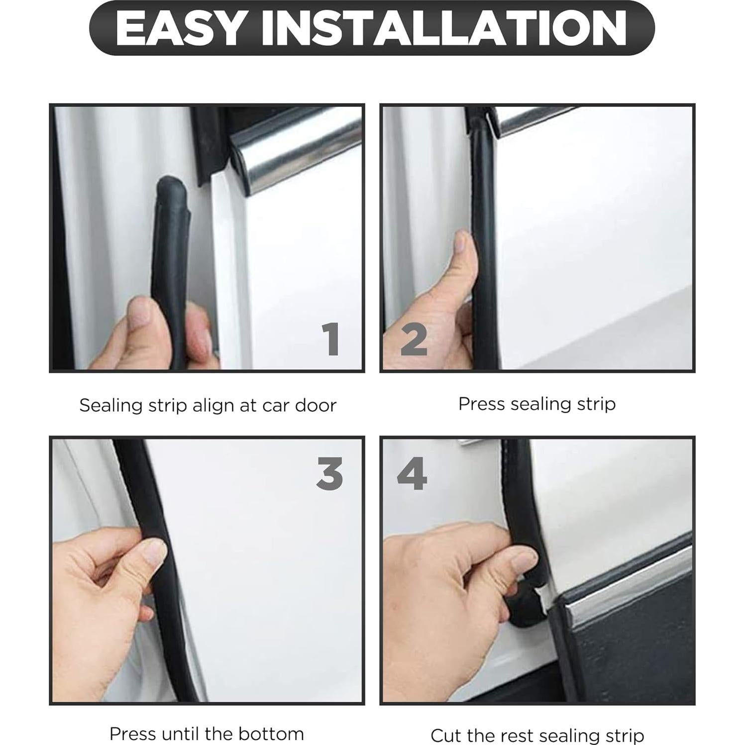 Tira de Sellado de Goma VAGURFO 6.1m para Autos y Puertas