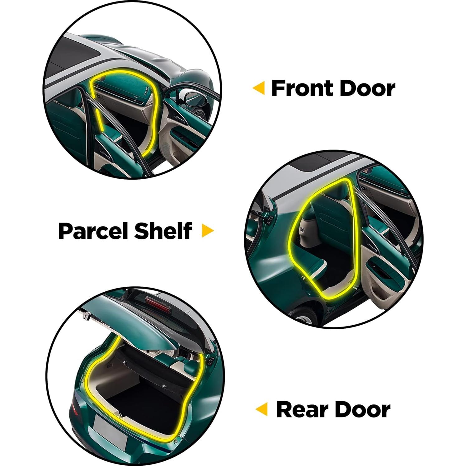 Tira de Sellado de Goma VAGURFO 6.1m para Autos y Puertas
