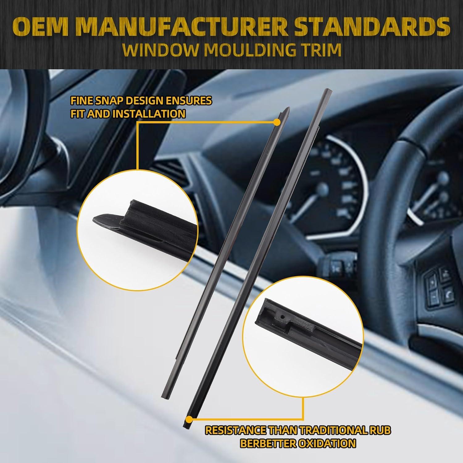 Sellado de Moldura de Ventana Dasbecan para Dodge Ram Crew Cab 2009-2021 - 4 Piezas