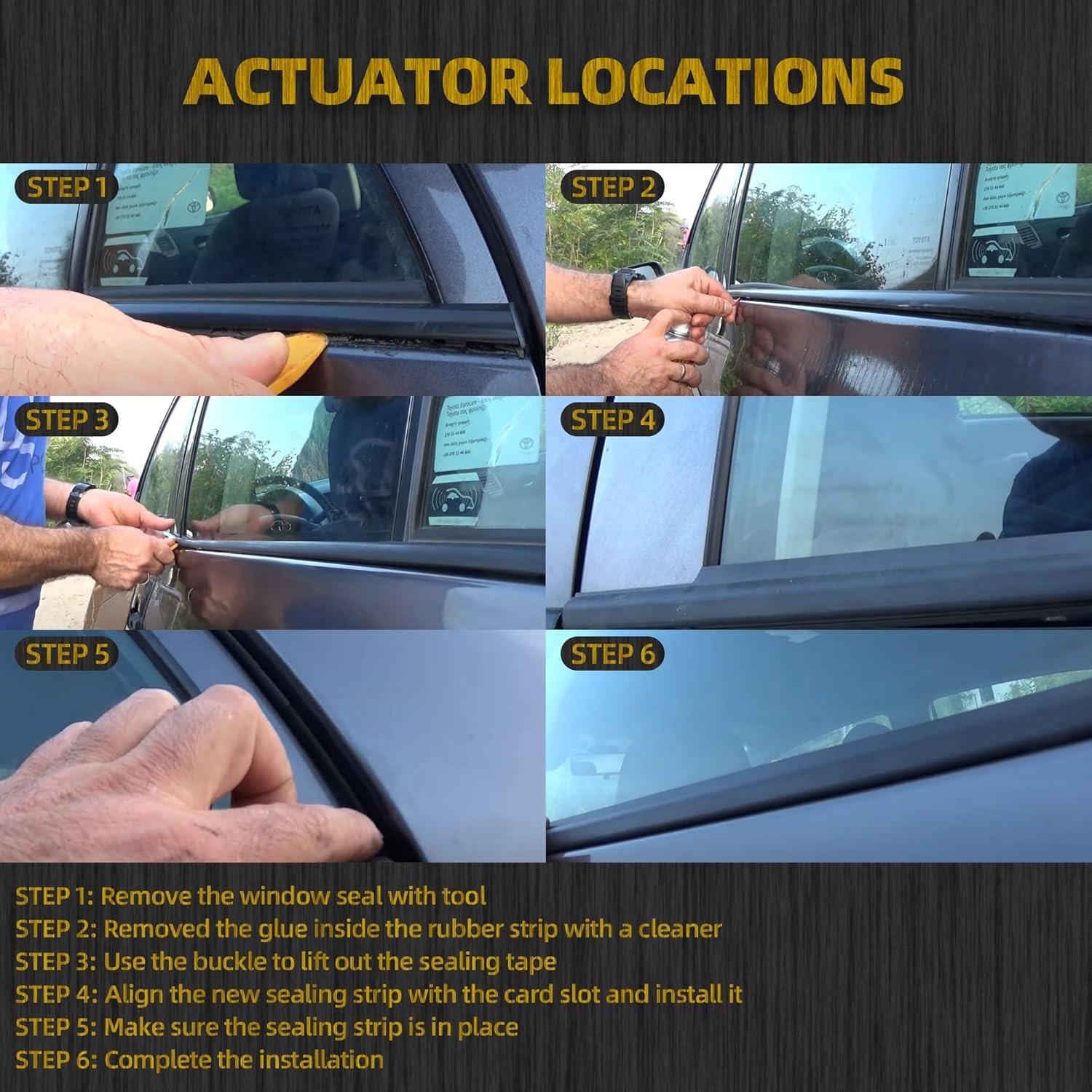 Sellado de Moldura de Ventana Dasbecan para Dodge Ram Crew Cab 2009-2021 - 4 Piezas