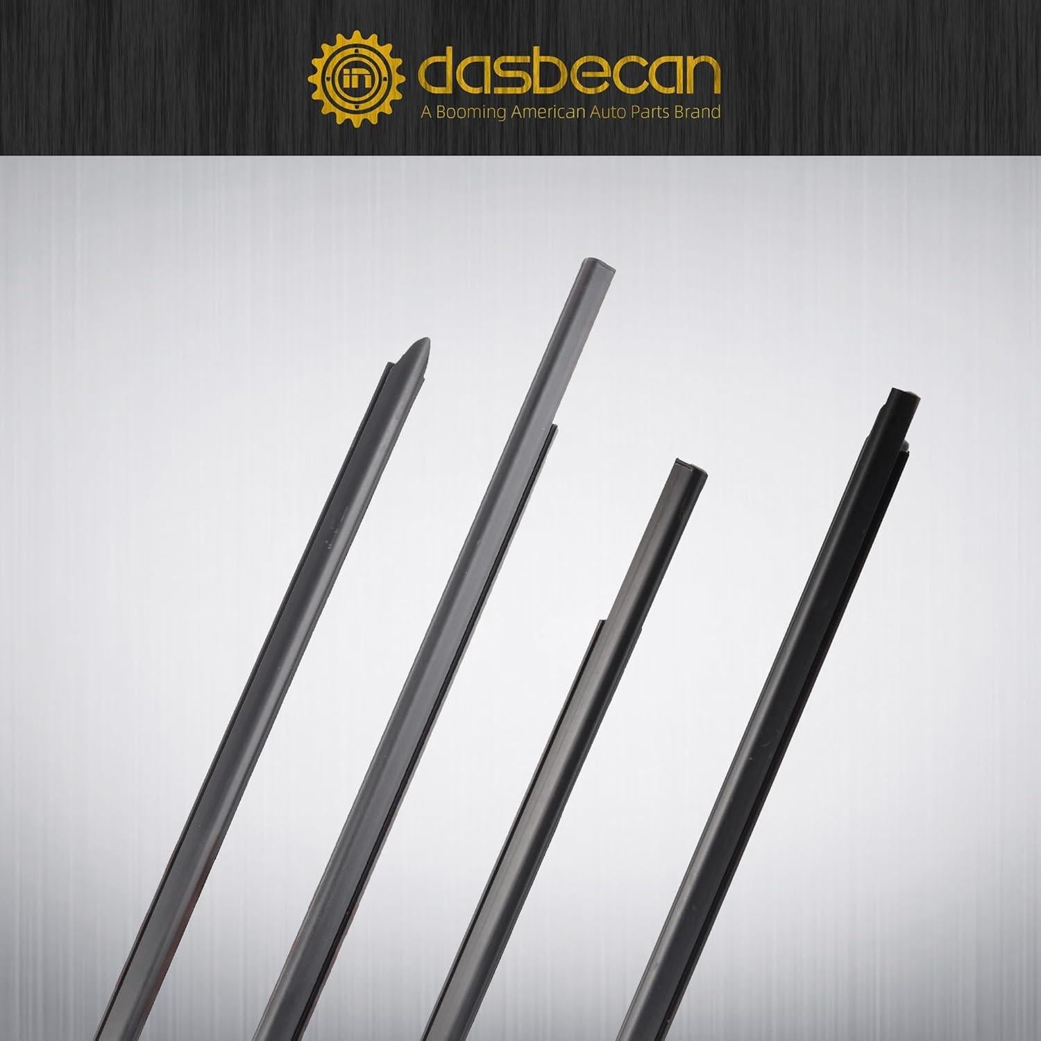 Sellado de Moldura de Ventana Dasbecan para Dodge Ram Crew Cab 2009-2021 - 4 Piezas