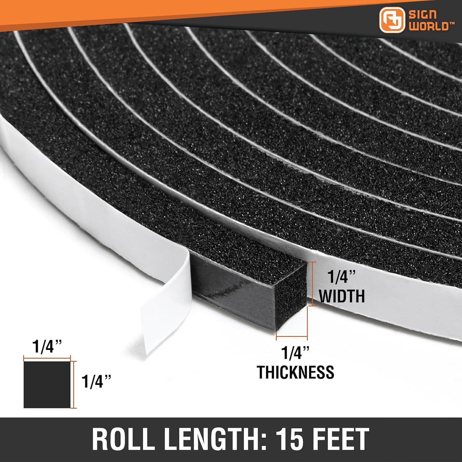 Cinta de Aislamiento de Espuma CR AJ Sign World 0.64cm x 4.57m