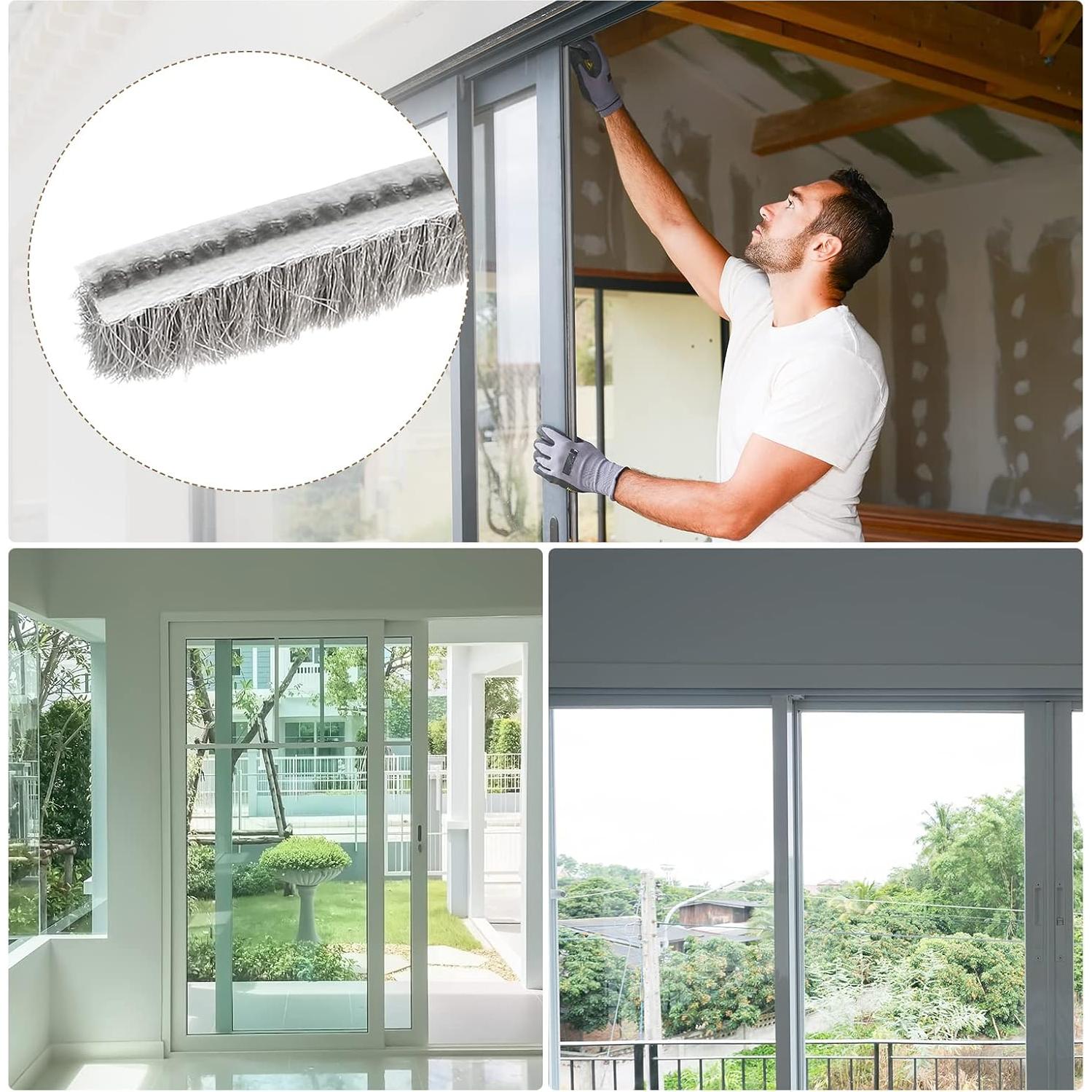 Sello de Cepillo METALLIXITY 15.24m para Puertas y Ventanas