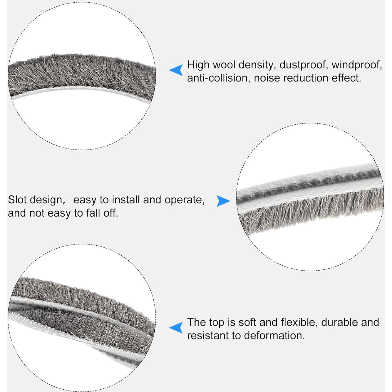 Sello de Cepillo METALLIXITY 15.24m para Puertas y Ventanas
