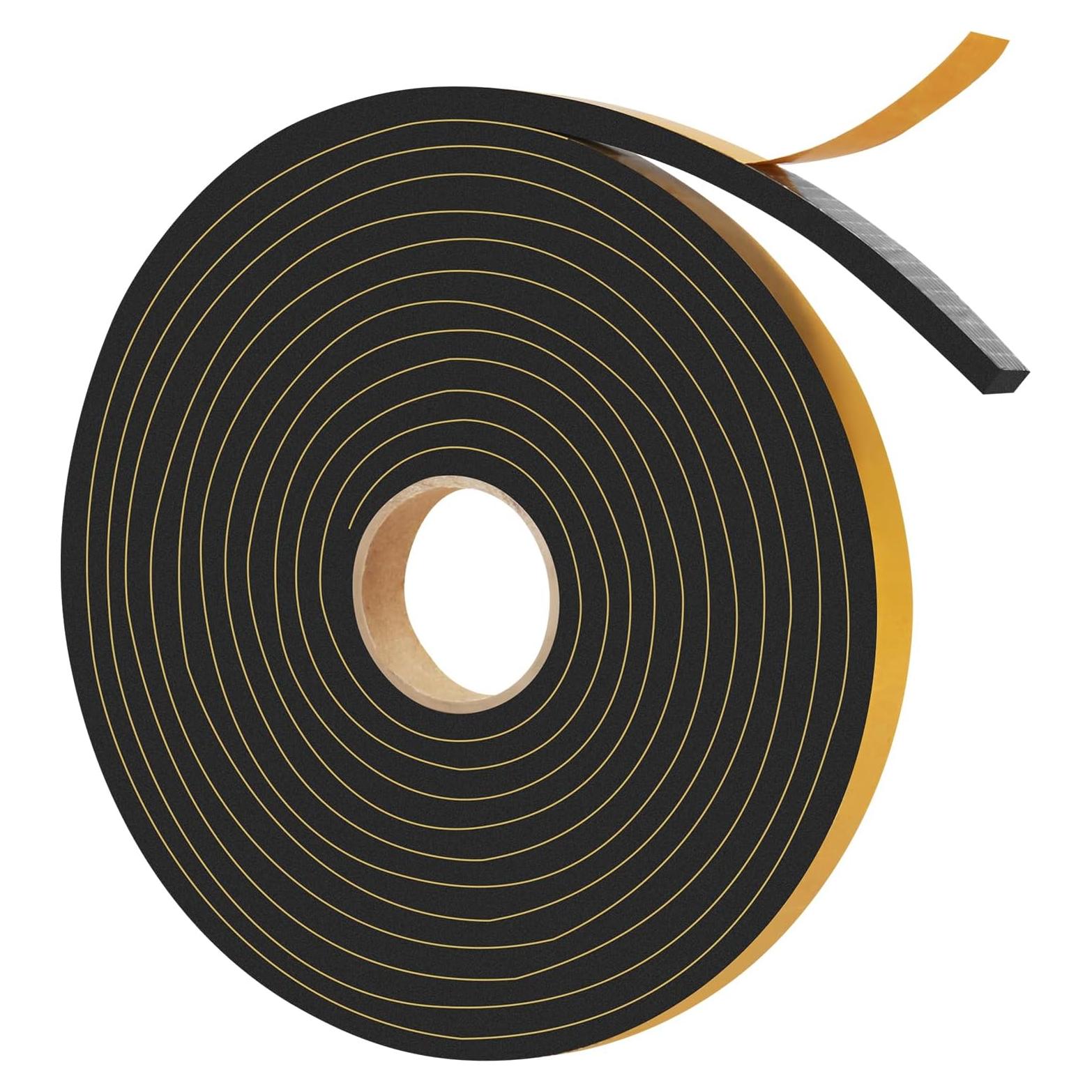 Burlete de Espuma YIJUHOU 1.27 cm x 6.35 mm x 3.96 m Amarillo