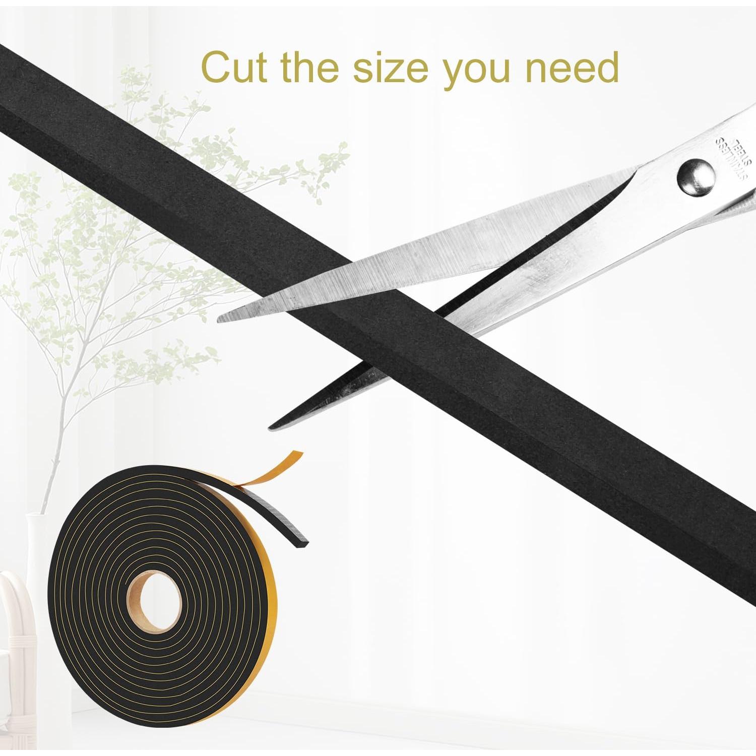 Burlete de Espuma YIJUHOU 1.27 cm x 6.35 mm x 3.96 m Amarillo