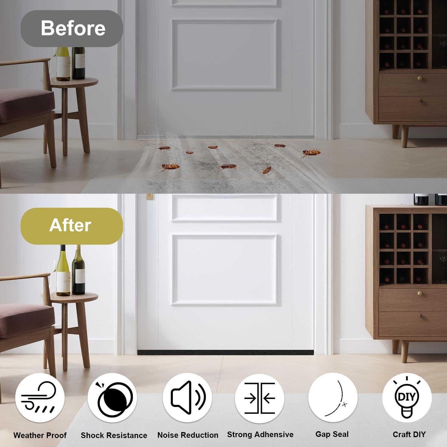 Burlete de Espuma YIJUHOU 1.27 cm x 6.35 mm x 3.96 m Amarillo