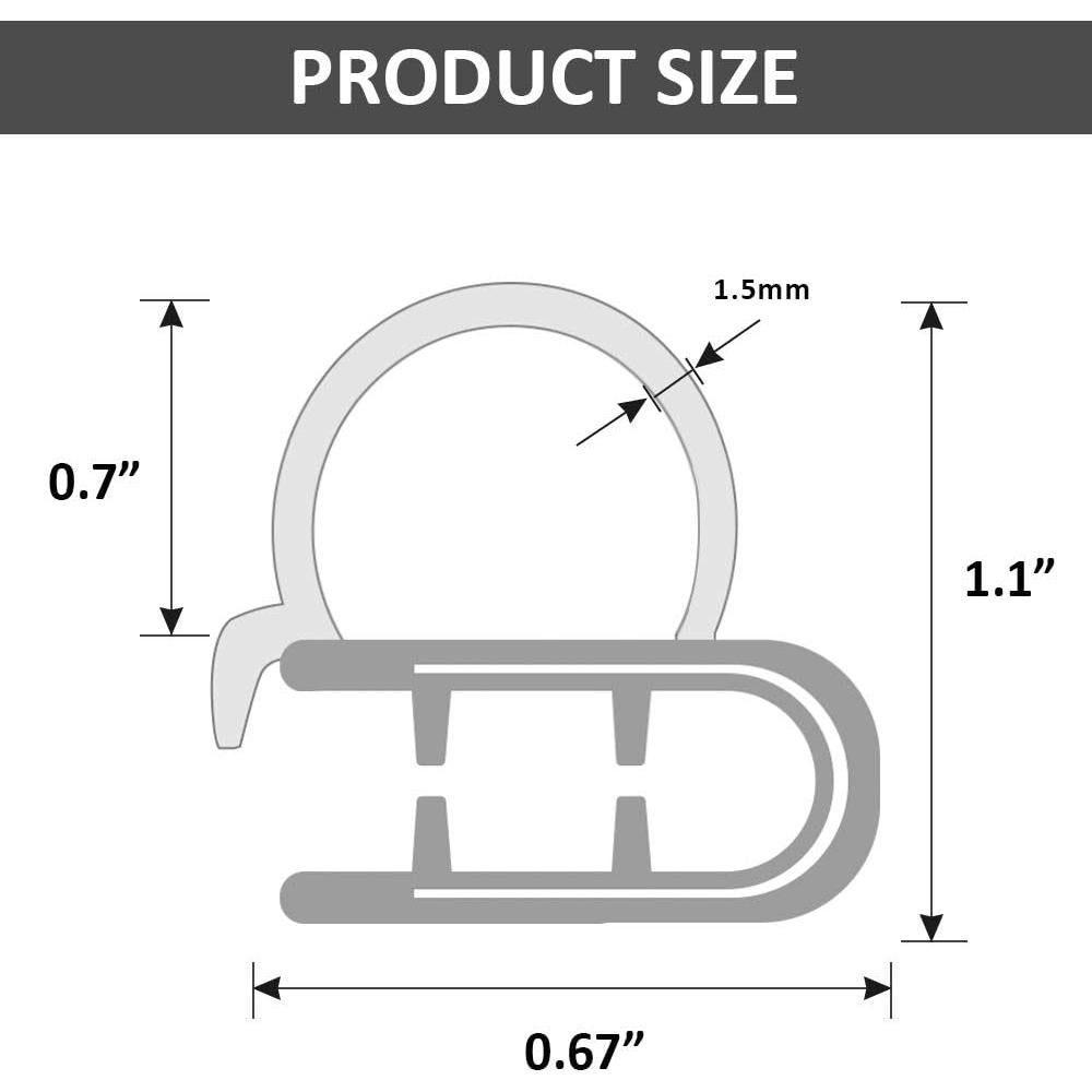Tira de Sello para Puertas de Automóviles DGSL 3.05m Goma Negra