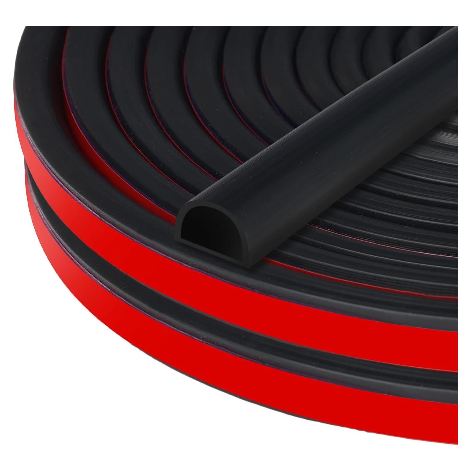 Sello de puerta de goma Storystore 6m autoadhesivo negro