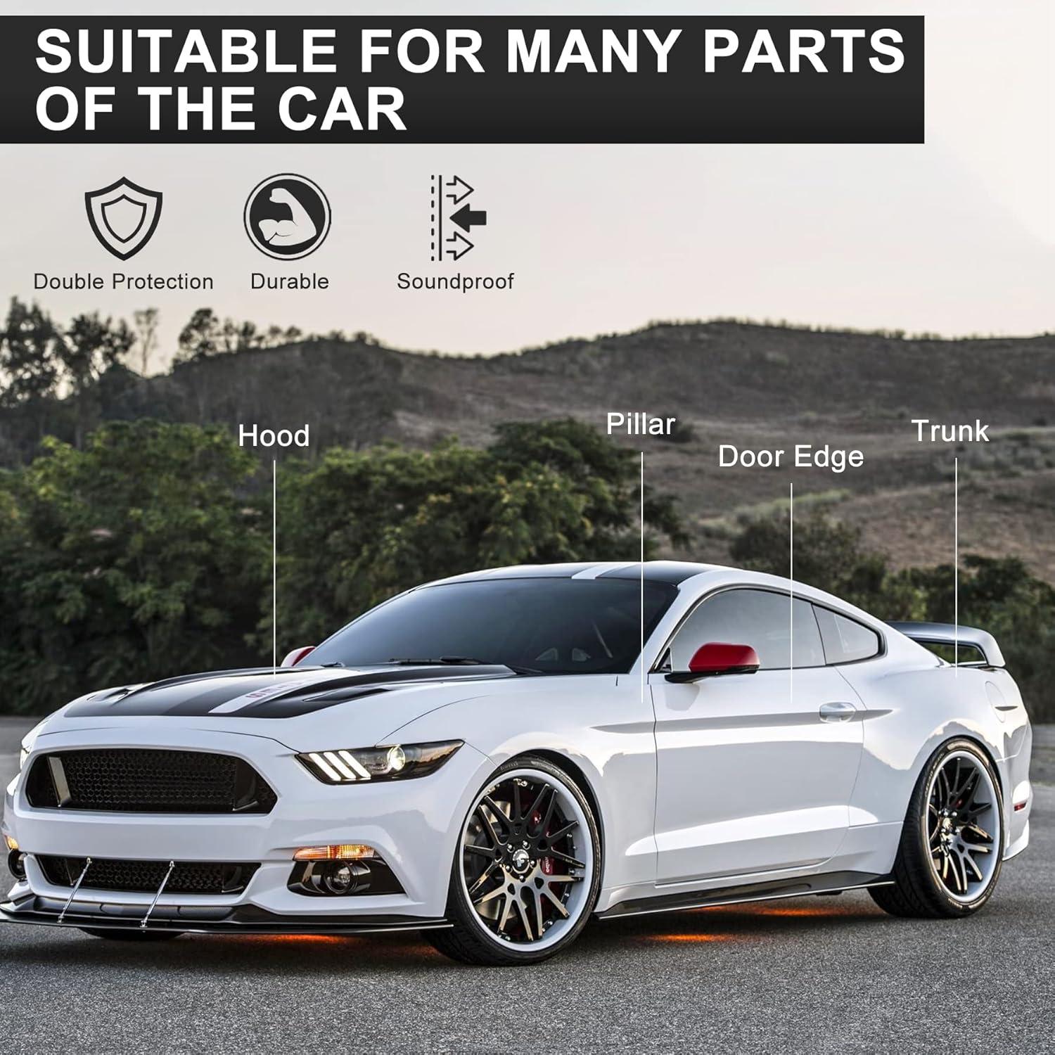 Tira de Sello de Goma MYFAMIREA 20 Pies para Puertas de Auto