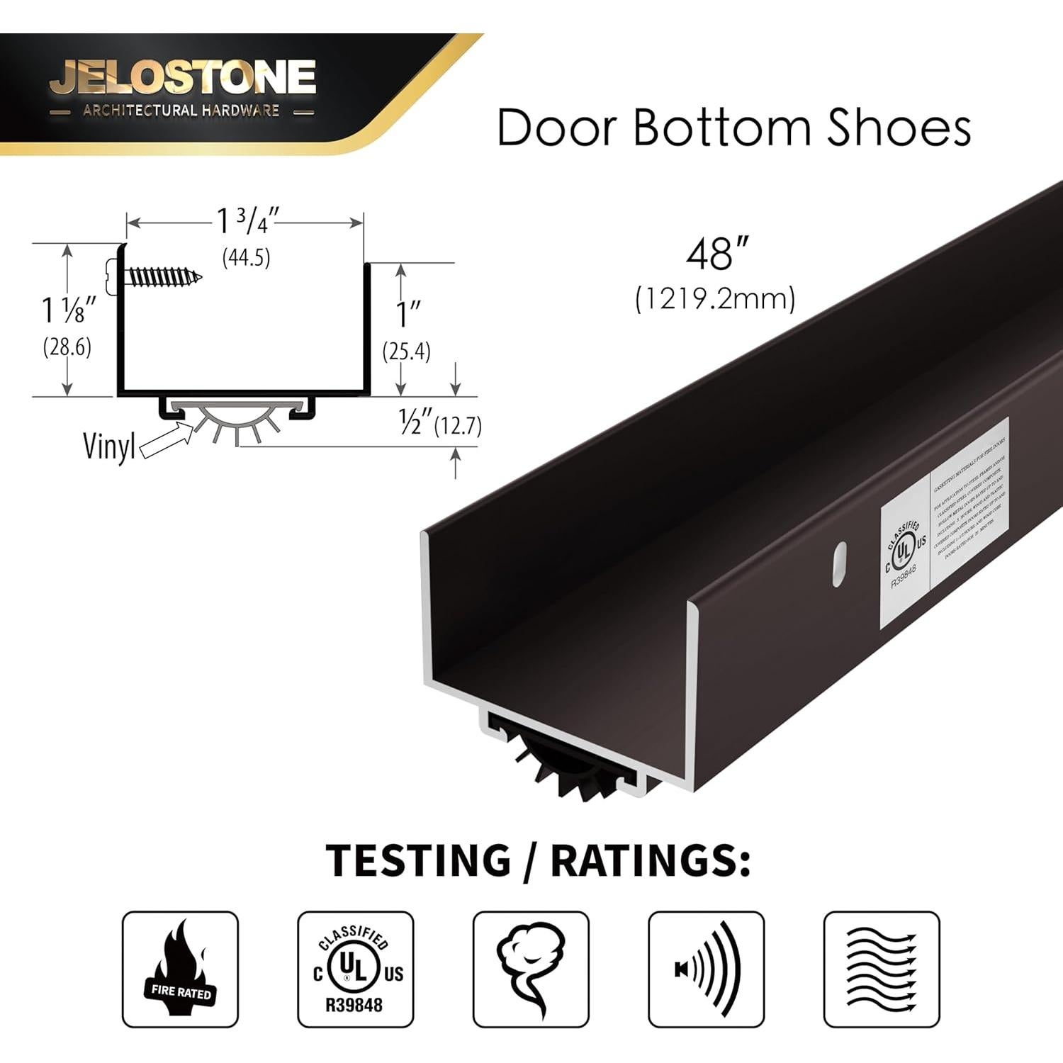 Zapato Inferior de Puerta Aluminio JELOSTONE JS-217DV 121.9 cm