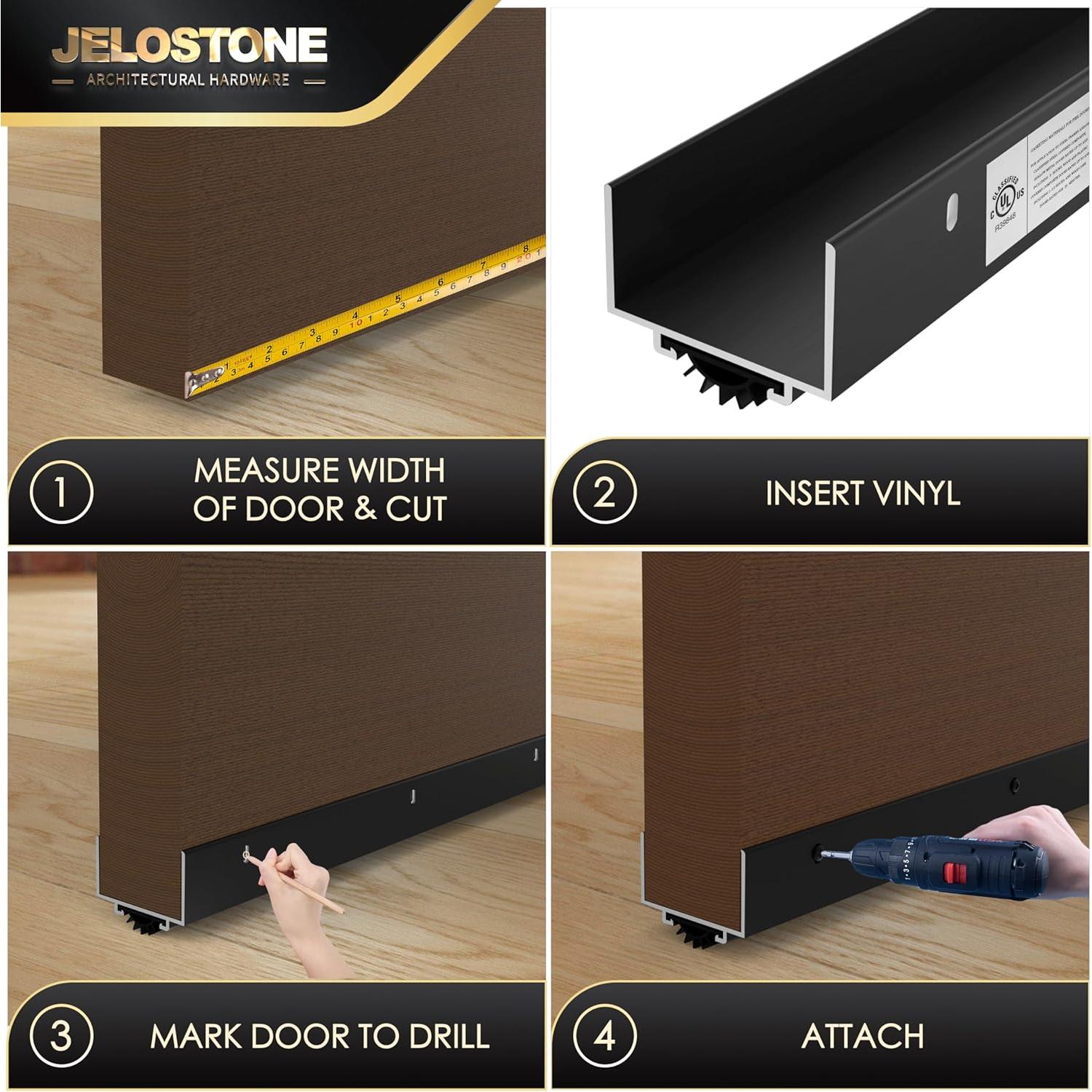 Zapato Inferior de Puerta Aluminio JELOSTONE JS-217DV 121.9 cm