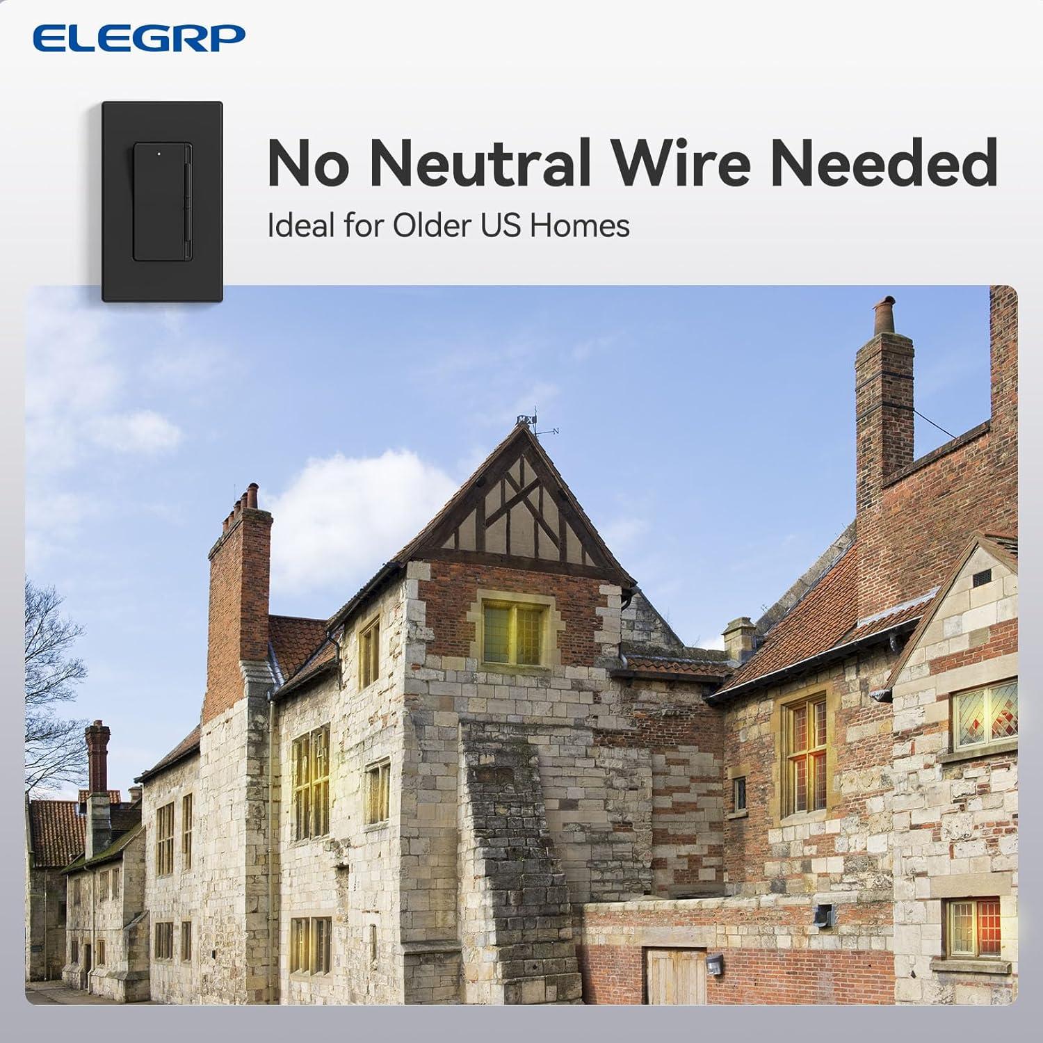 Interruptor Regulador Digital ELEGRP 300W LED/CFL 600W Incandescente