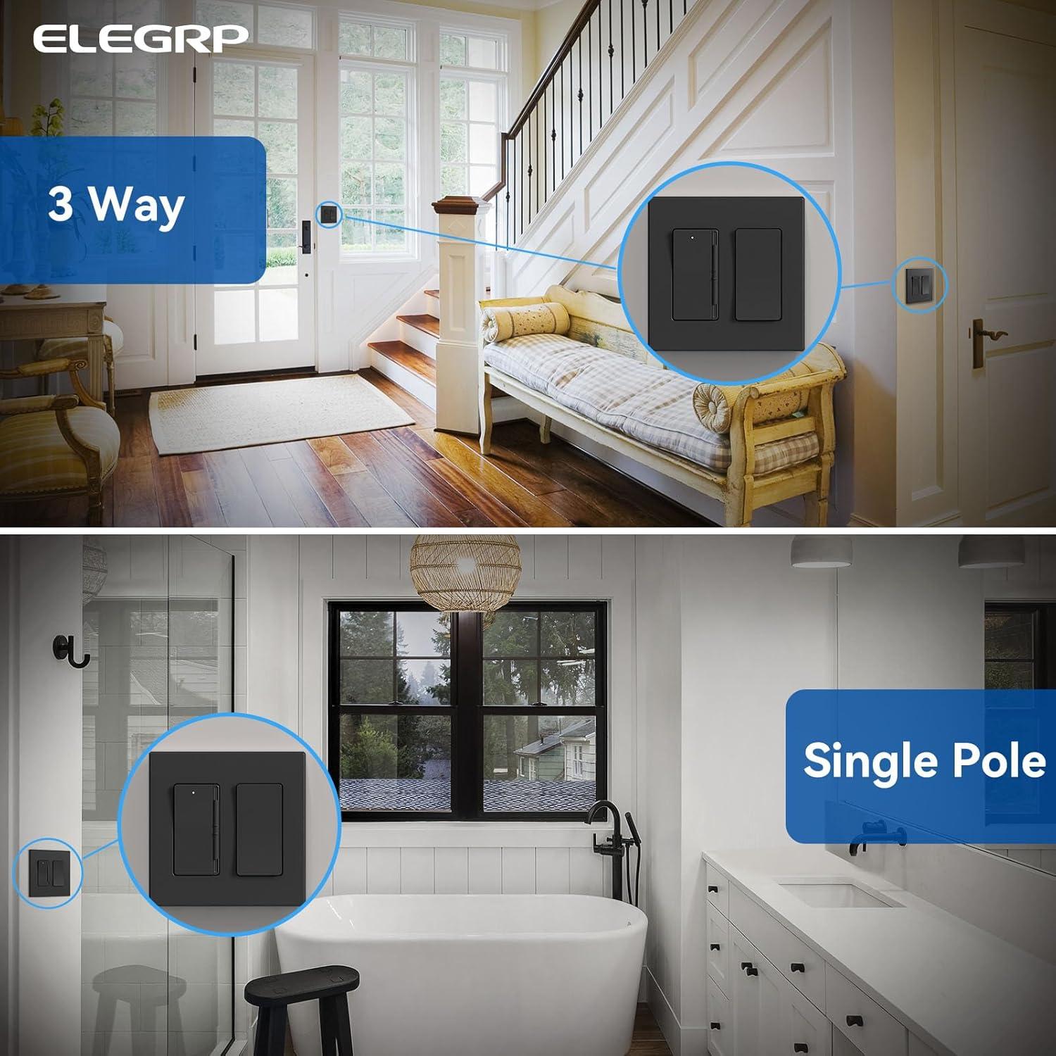 Interruptor Regulador Digital ELEGRP 300W LED/CFL 600W Incandescente