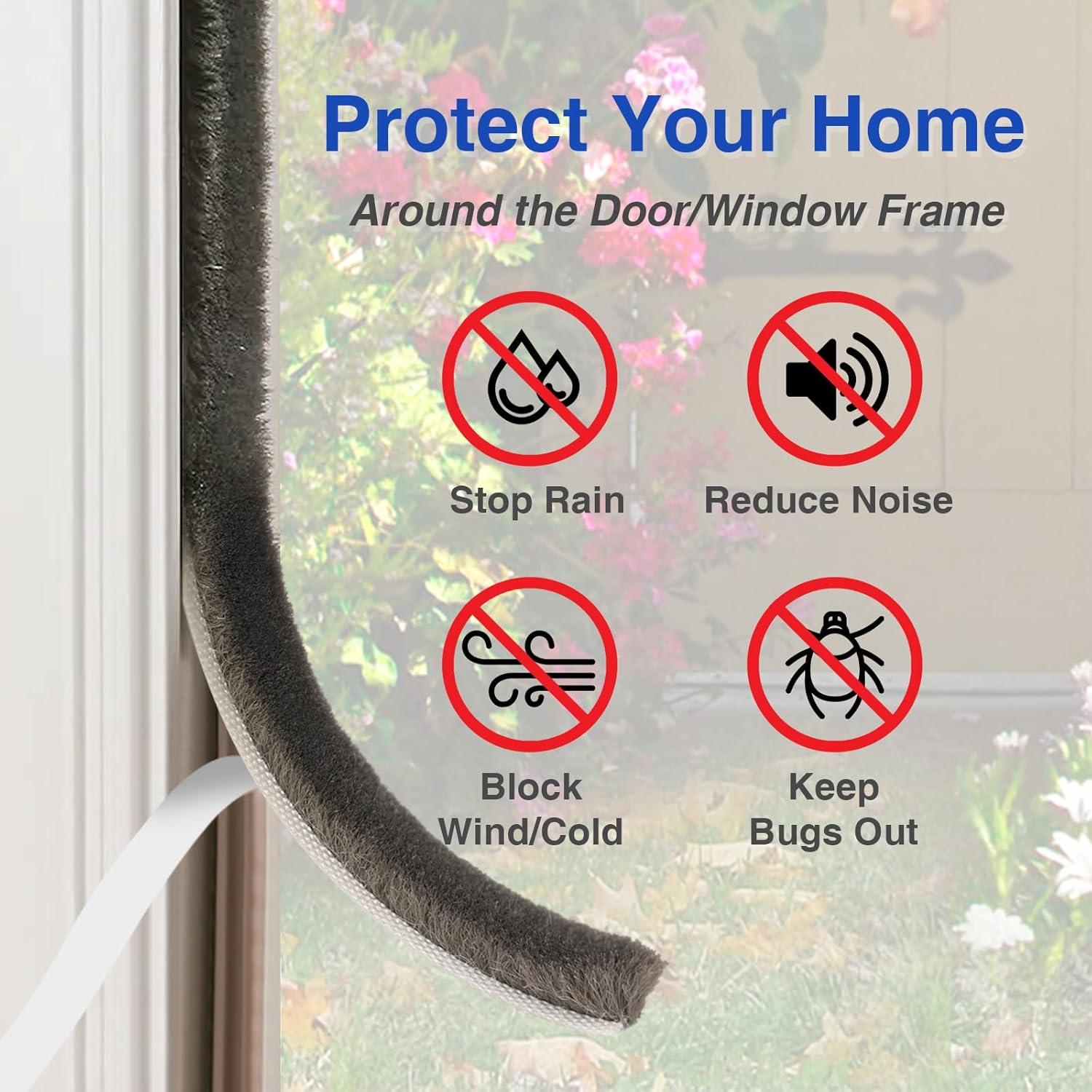 Burlete autoadhesivo YHSISOLE 5m para puertas y ventanas