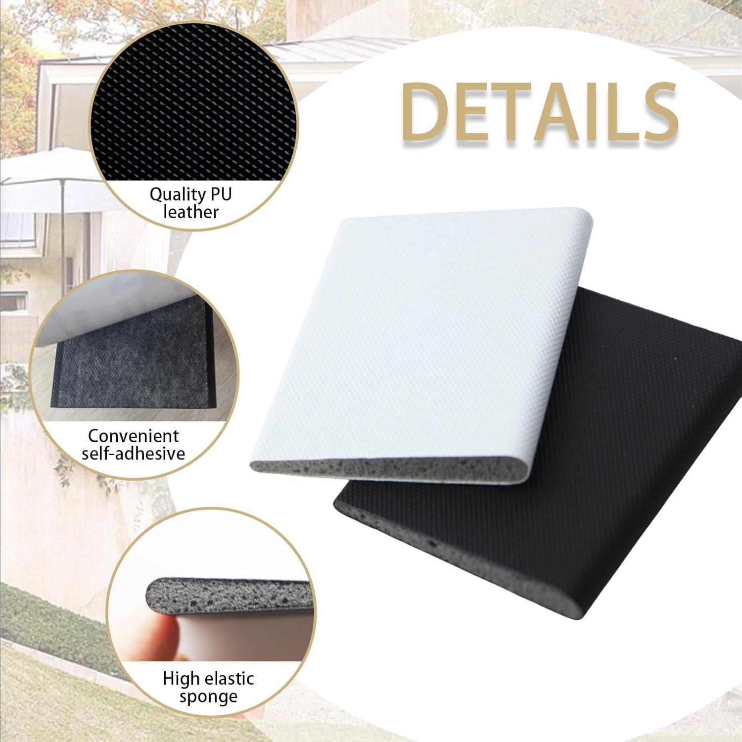 12 Sellos de Esquina Autoadhesivos Naturahand para Puertas