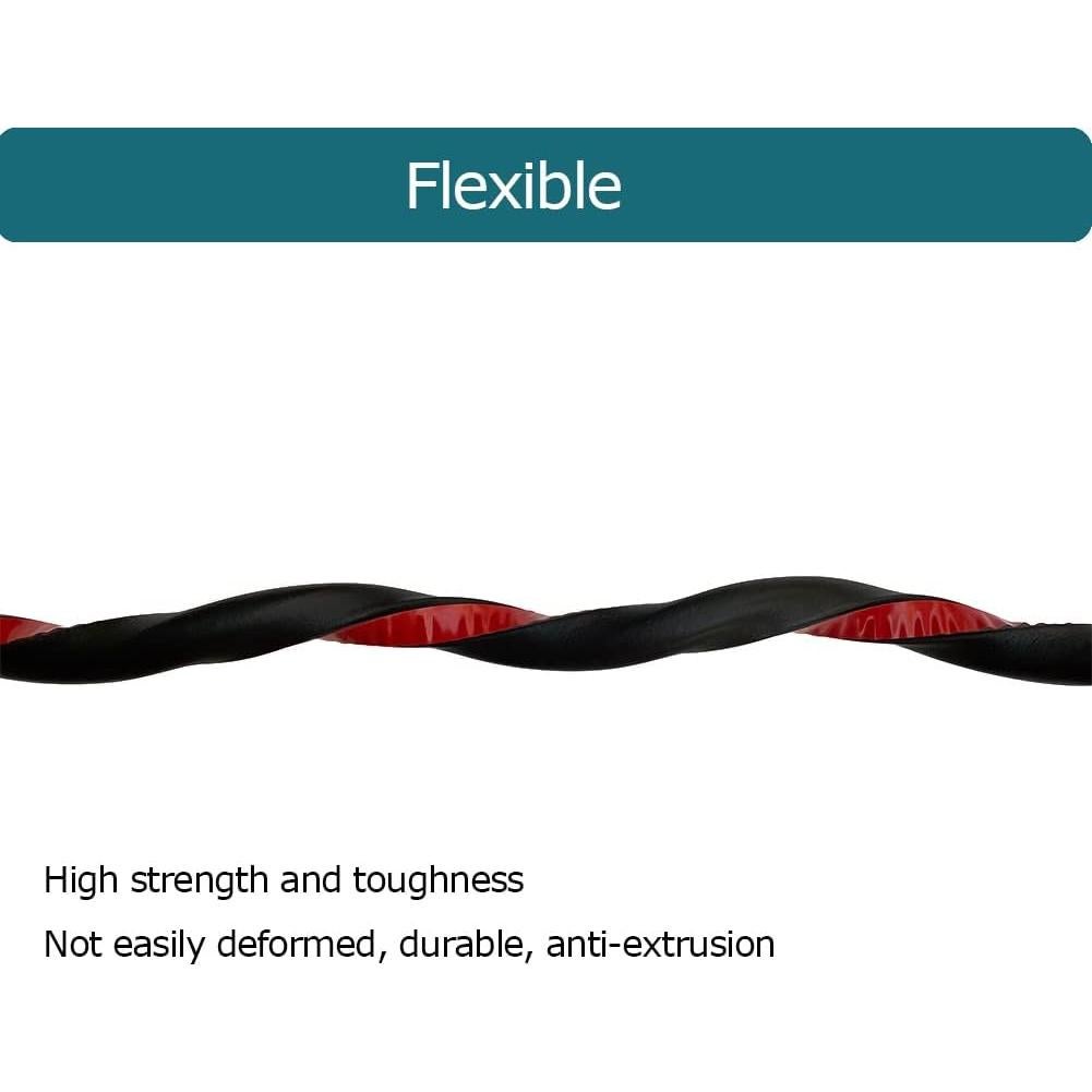 Sello de goma EPDM en forma de D Tintvent 7.92 m negro